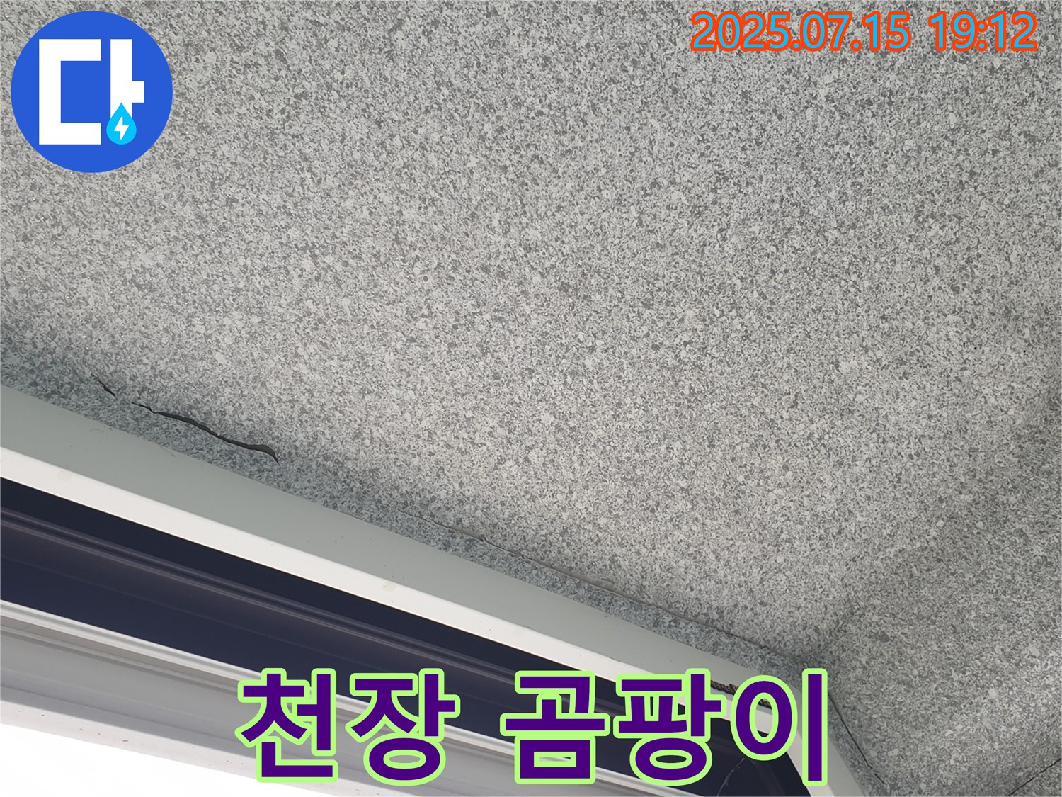 노원구 중계2동 청구3차아파트 누수 - 천장 모서리 곰팡이 누수와 결로 의심