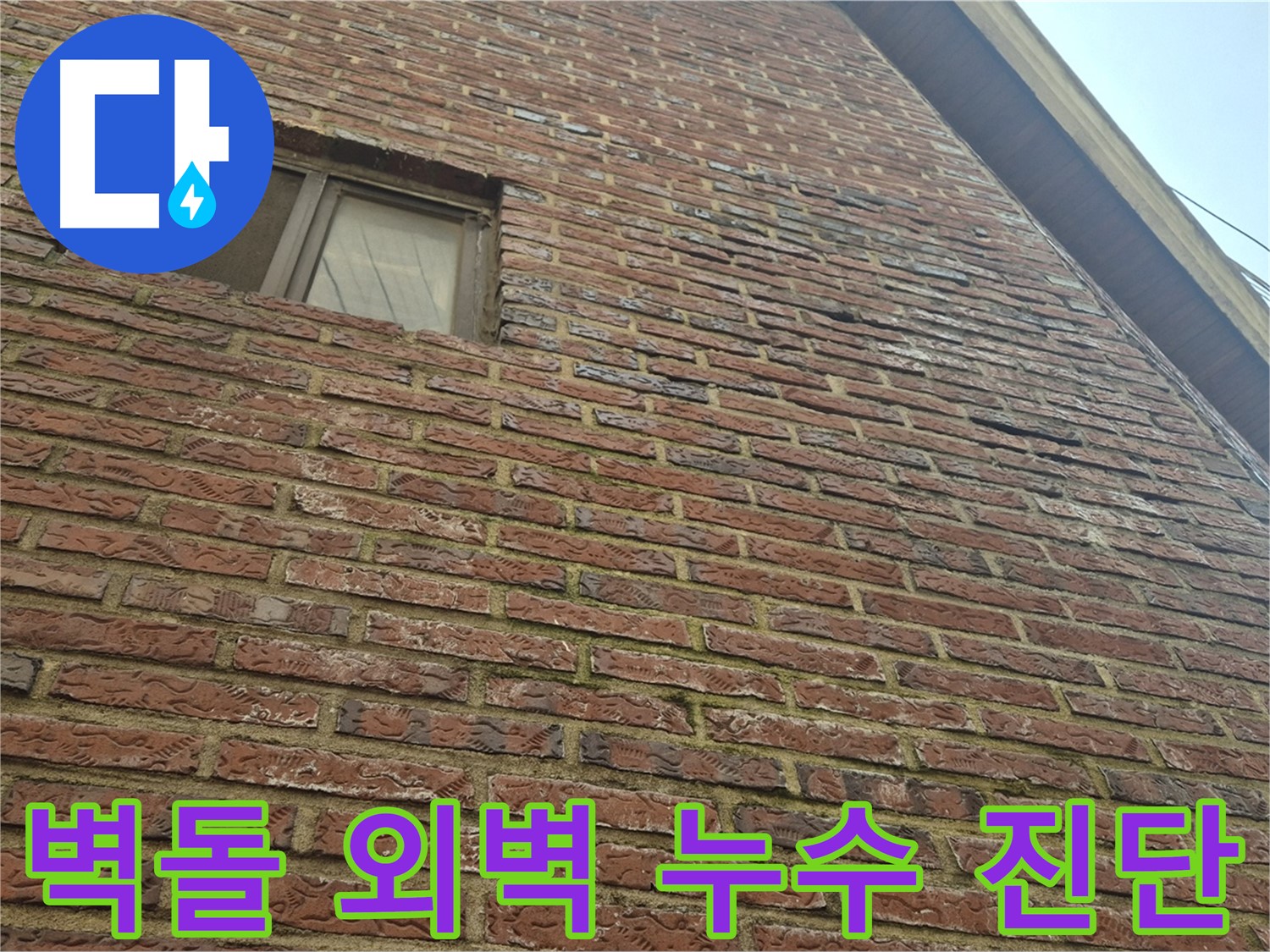 마포 합정 현대빌라 - 벽돌 외벽 누수 문제 해결 위한 정밀 진단 작업
