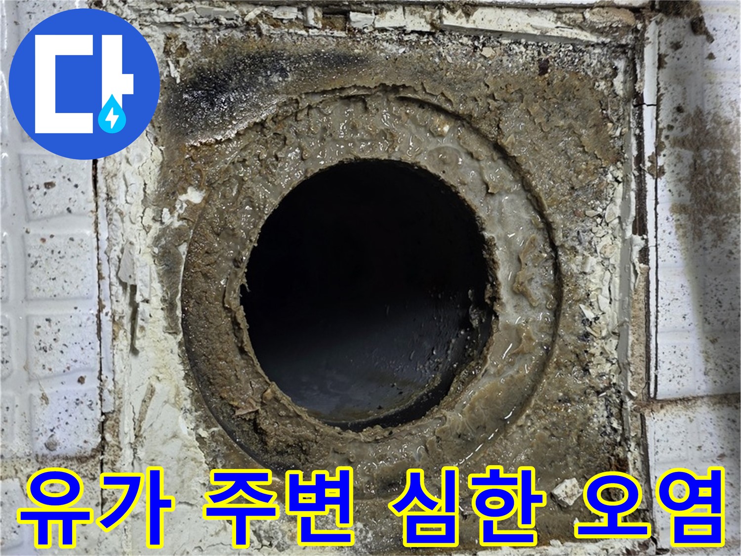 과천시 문원동 욕실 유가 주변 오염 심각 - 배수 기능 저하 및 누수 유발