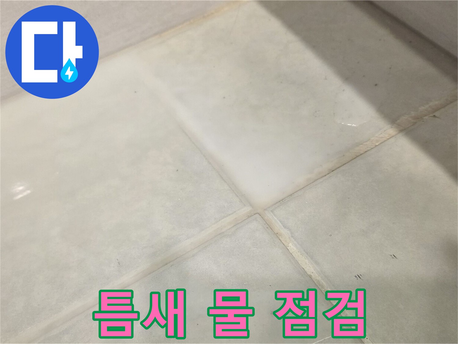 과천시 문원동 욕실 누수 해결 - 타일 틈새에 물이! 간단 점검 및 응급조치