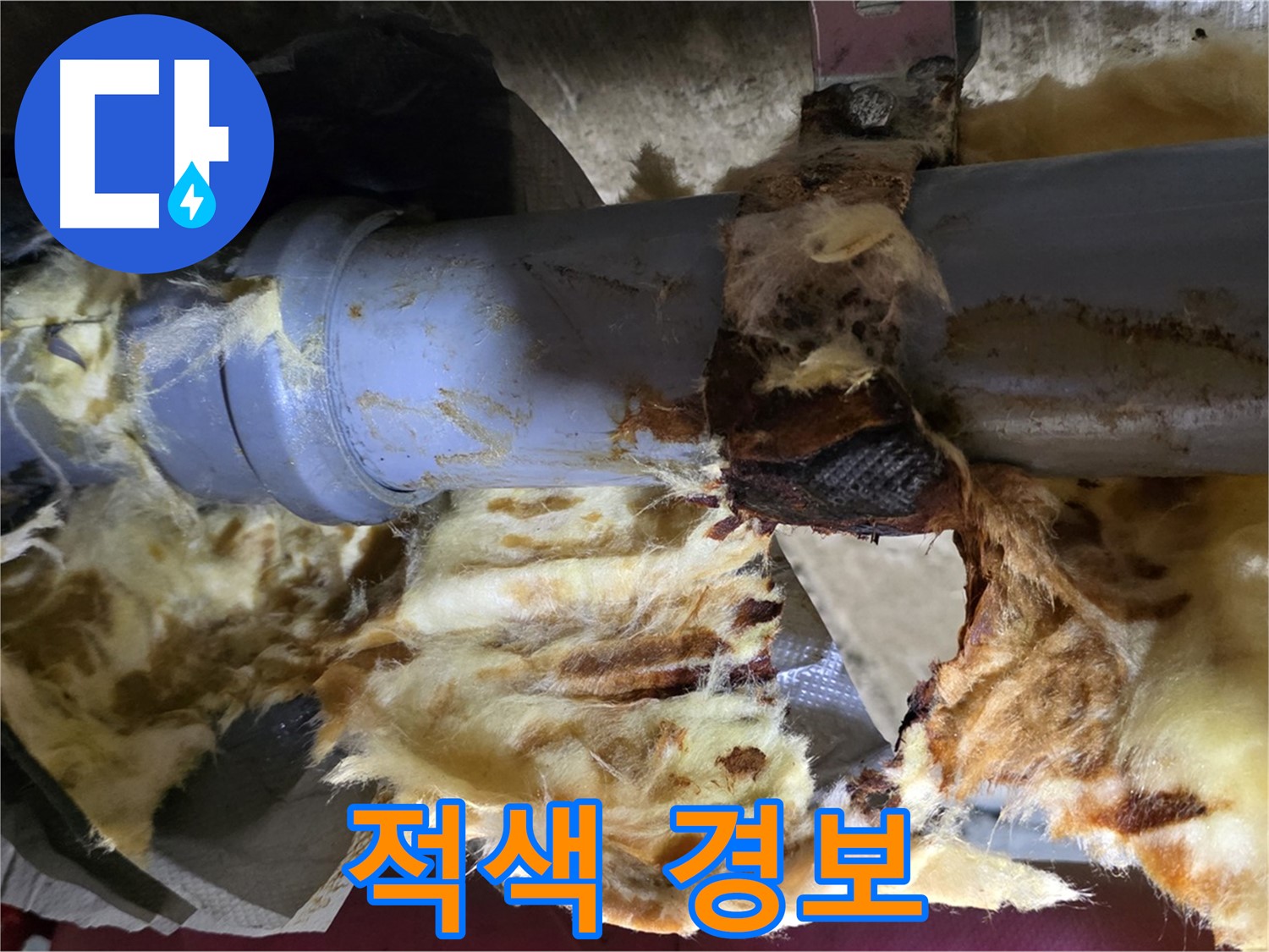 남양주 두산아파트 누수 - 배관 누수로 인해 젖은 단열재에 곰팡이가 슬어 곰팡이 포자가 확산되어 건강에 적색 경보가 발령되었습니다.