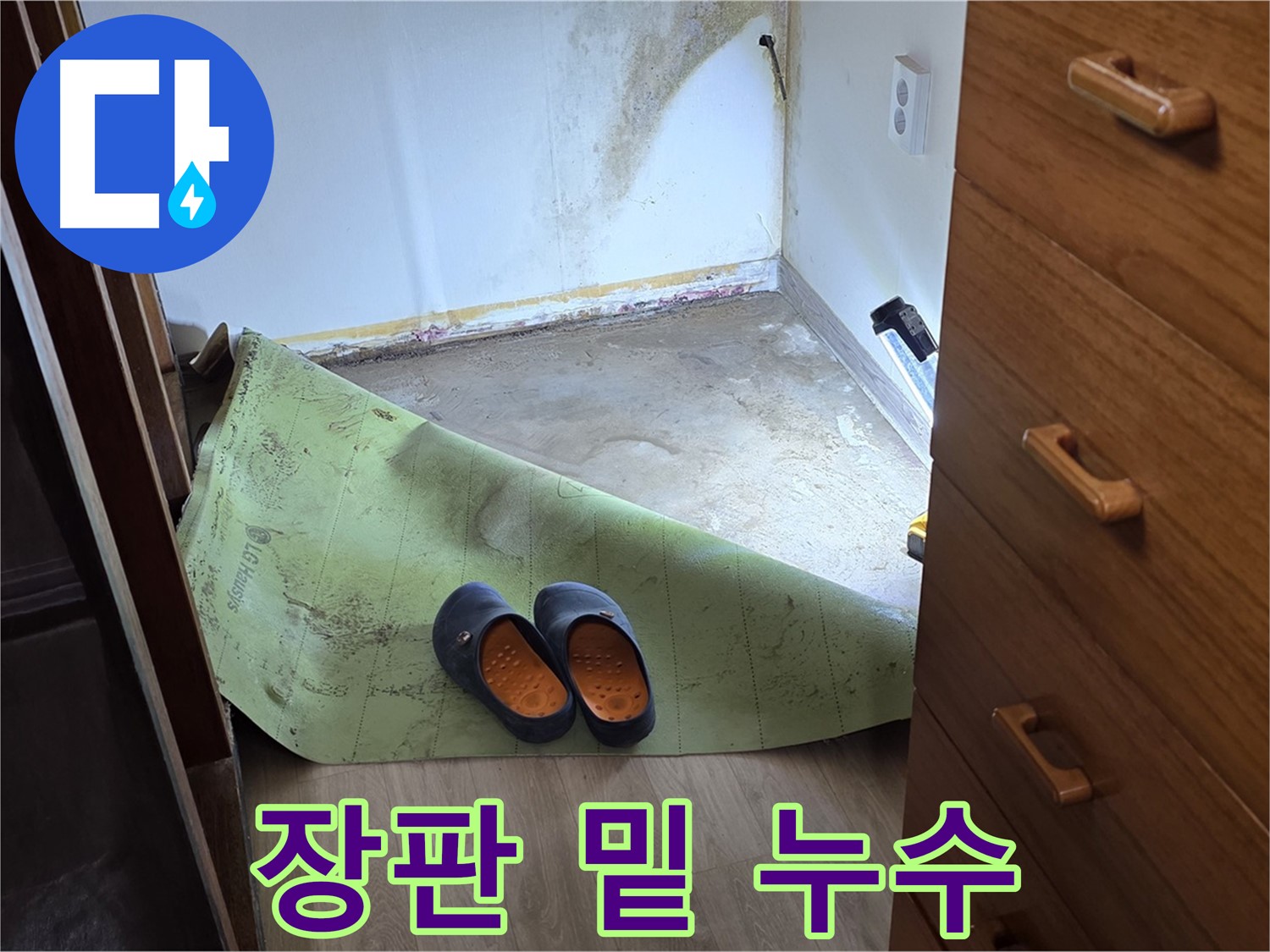 장판 밑에 숨겨진 누수 - 첨단 장비로 정확하게 탐지