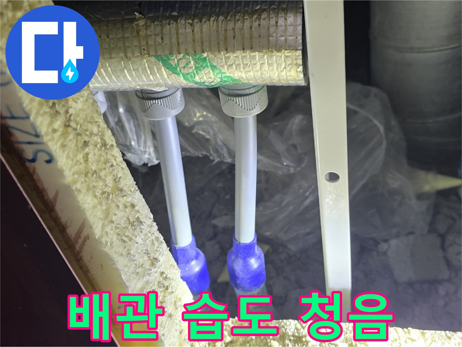 양주 자이 아파트 누수 - 배관 연결 부위 주변 습도 변화 및 누수 의심 소리 집중 청취