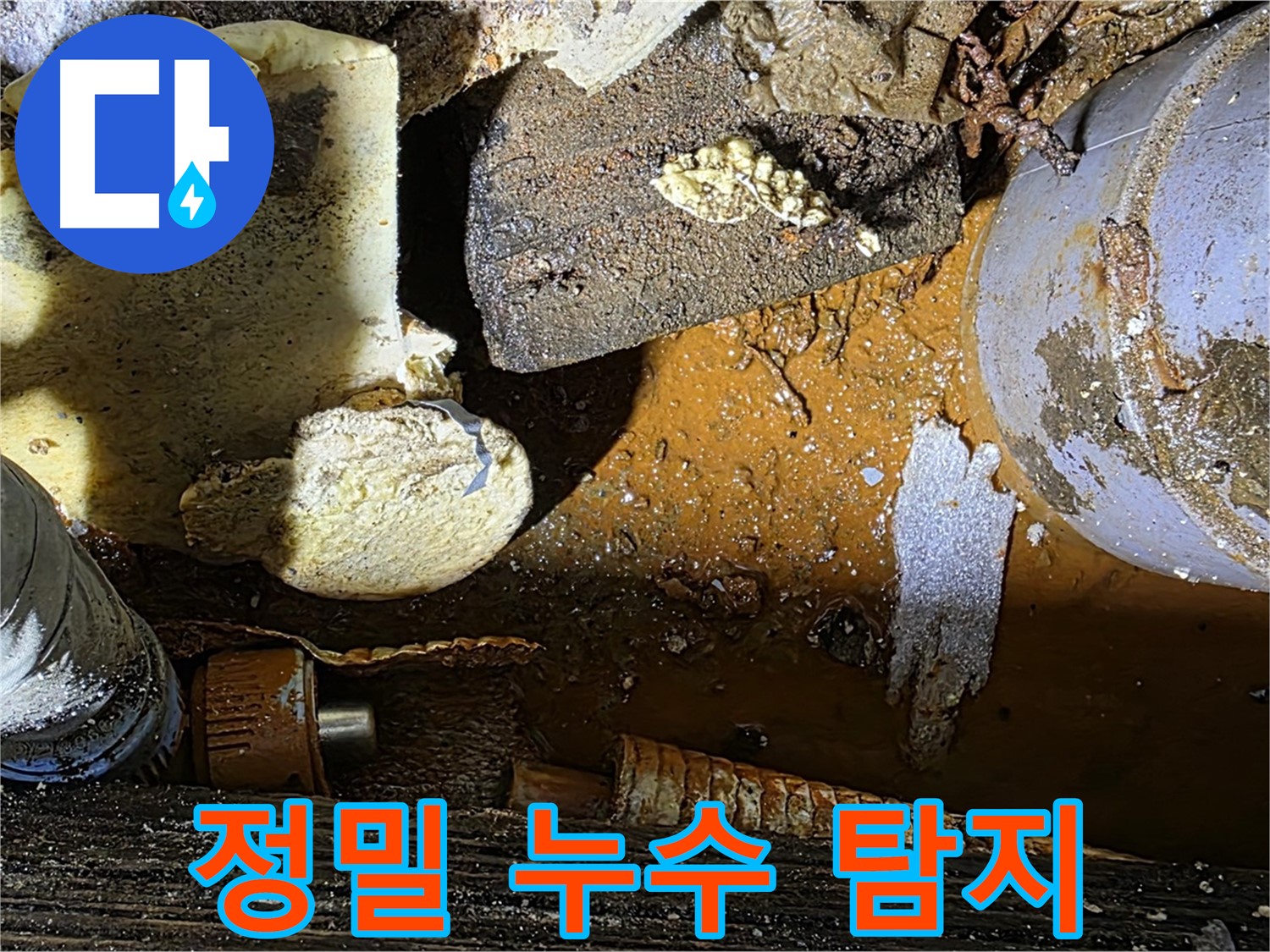 원삼 누수 현장 - 정밀 장비를 사용하여 숨겨진 누수를 탐지하는 모습 - 놓치지 않고 찾아냅니다.