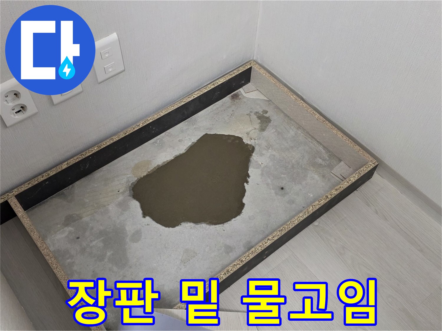 길음1동 숭인로 누수 - 장판 아래 물 고인 곳, 누수 범위 꼼꼼 측정