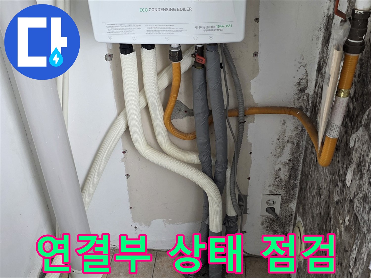 길음동 아파트 누수 진단 - 곰팡이 핀 벽, 보일러 연결부 상태 꼼꼼 점검