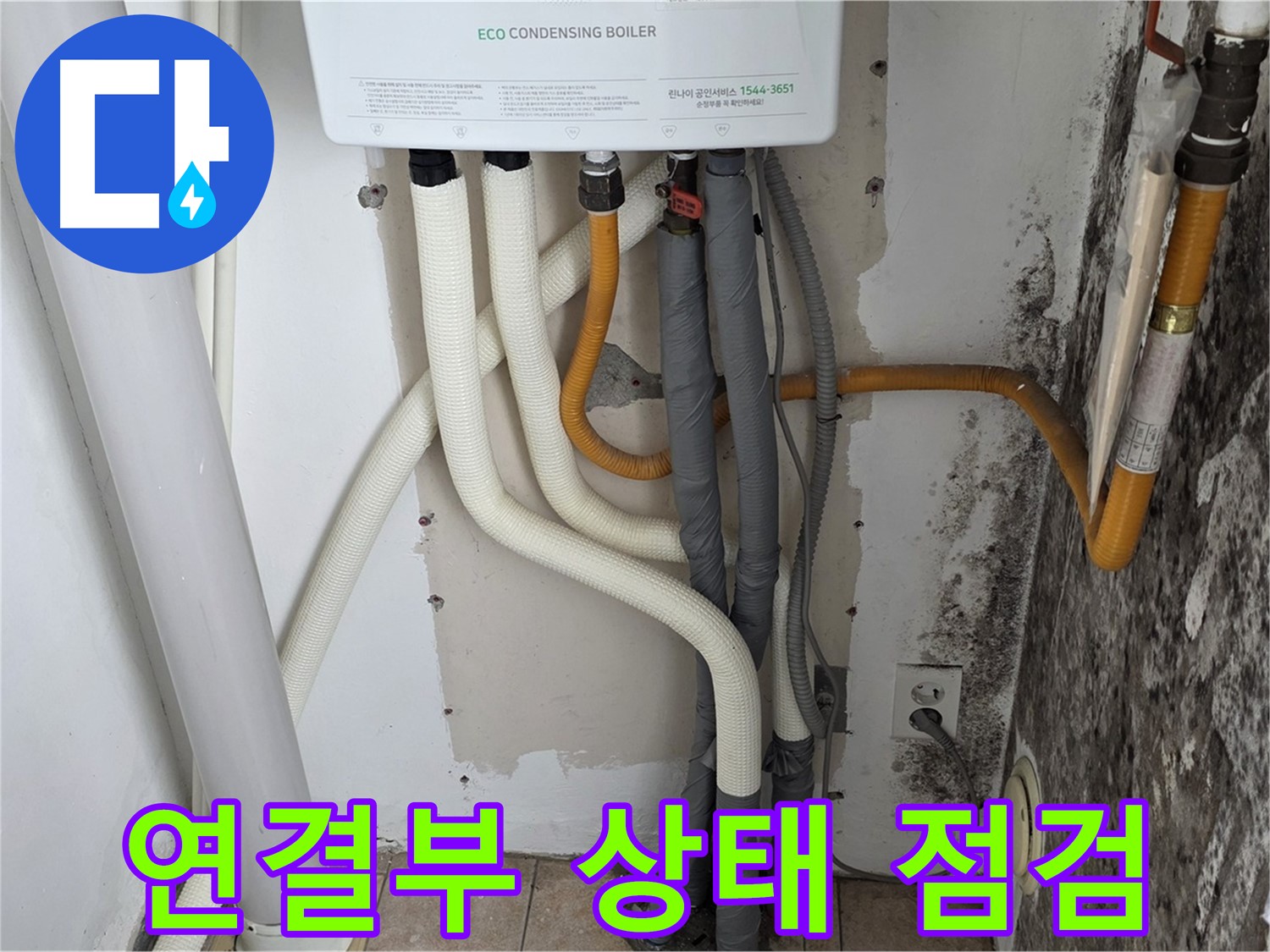길음동 아파트 누수 진단 - 곰팡이 핀 벽, 보일러 연결부 상태 꼼꼼 점검
