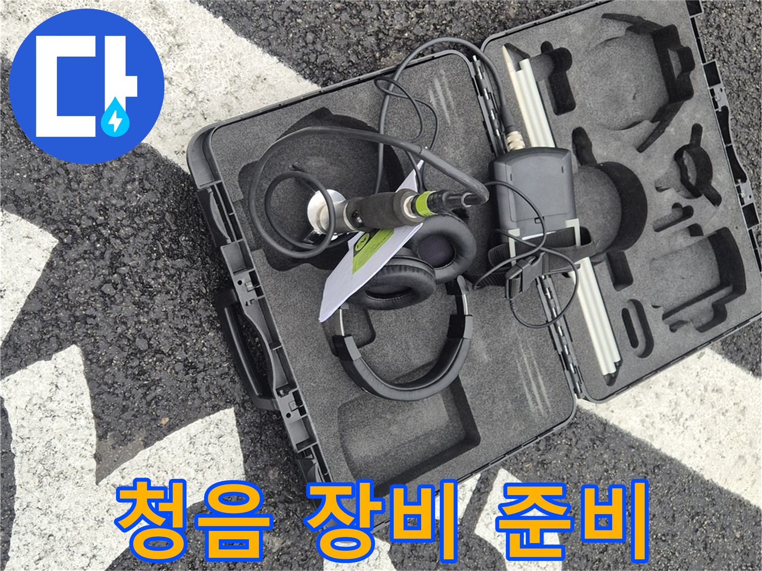 청음 탐지 장비 풀 세트 준비 - 와수리 누수 해결 준비 완료