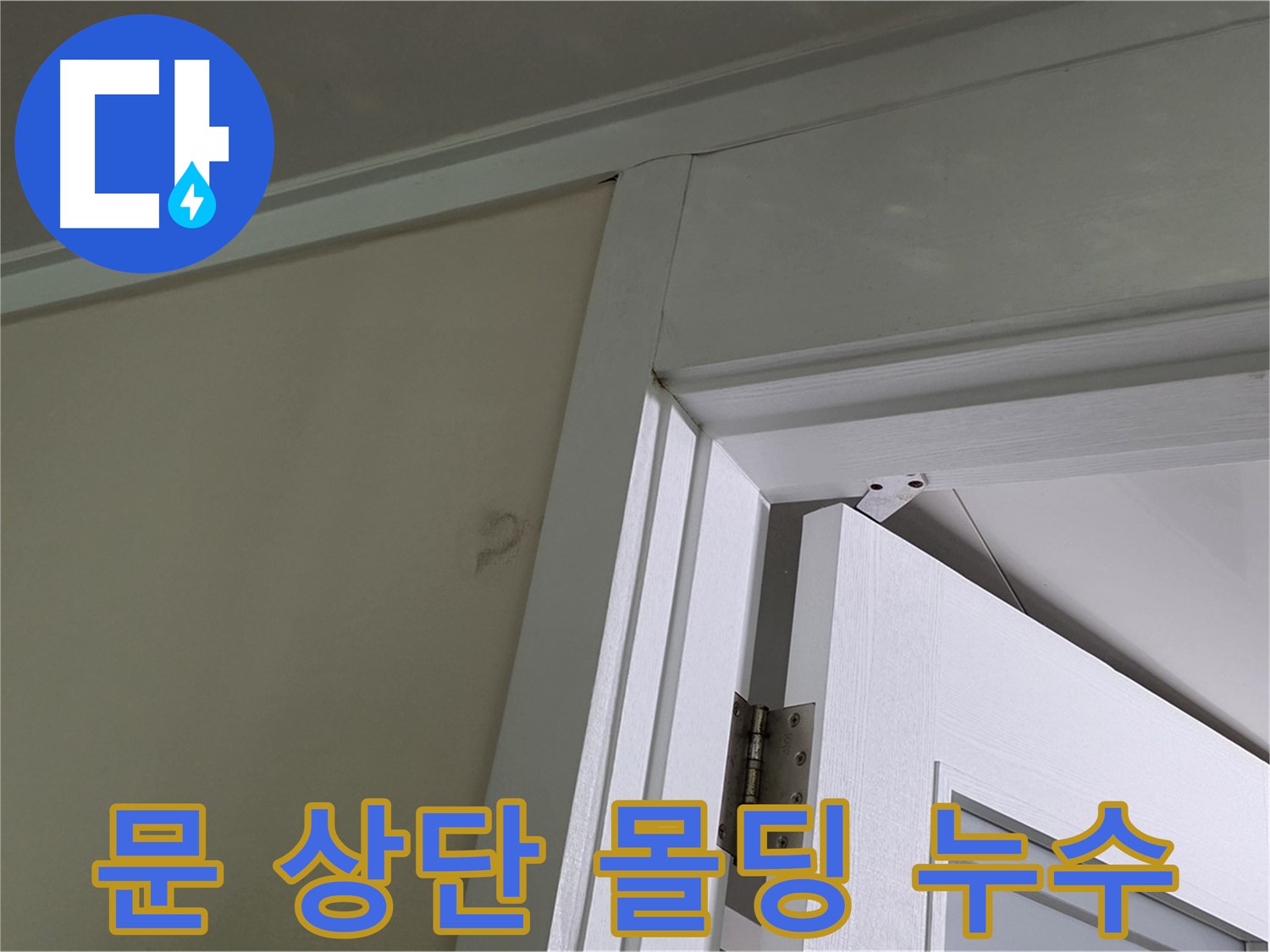 분당 운중동 아파트 문 상단 몰딩 누수 - 몰딩 주변의 습도와 누수 흔적을 꼼꼼히 살펴 원인을 파악합니다.