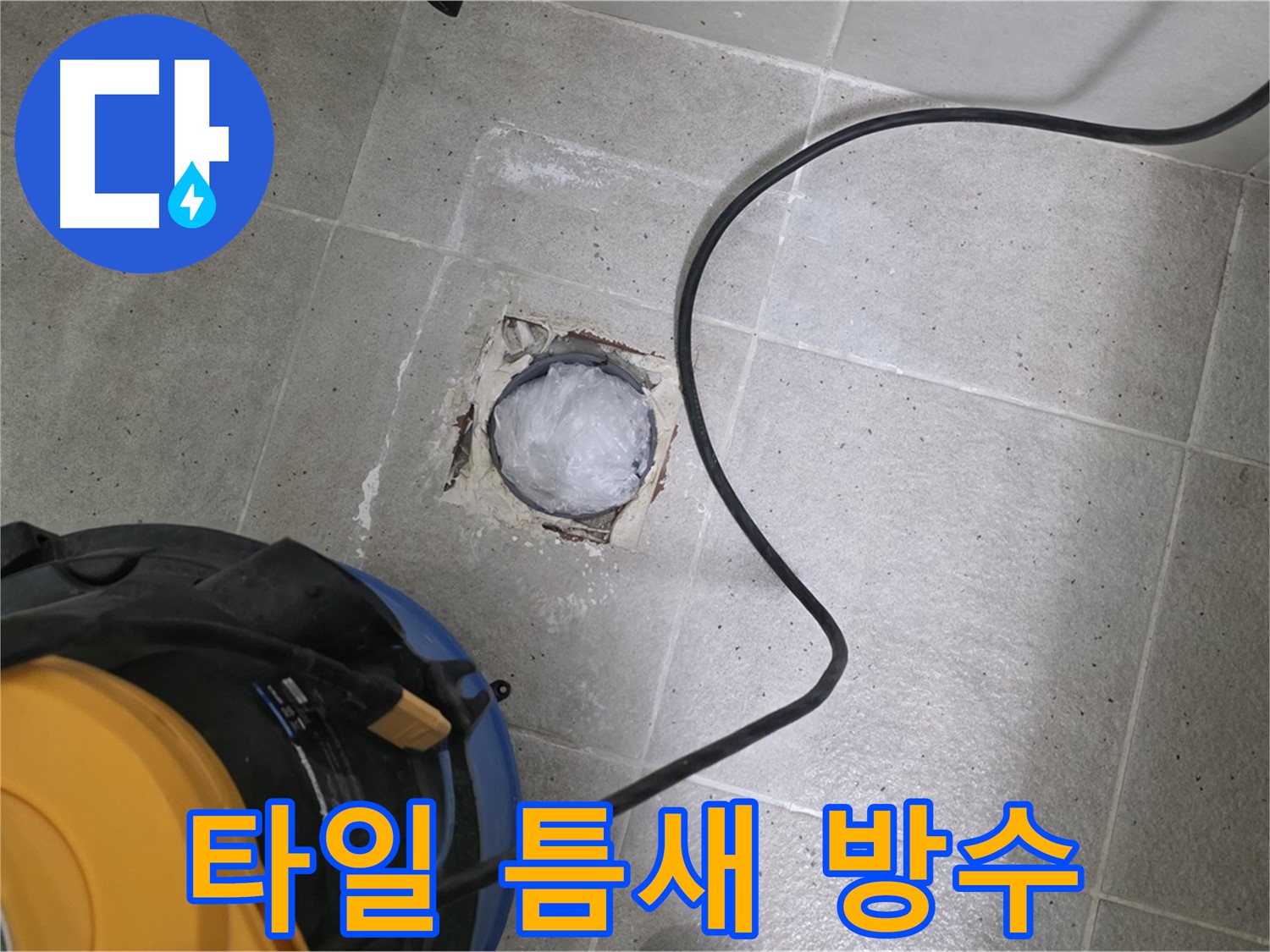 분당 운중동 욕실 하수구 - 타일 틈새 방수 작업으로 누수 완벽 차단!