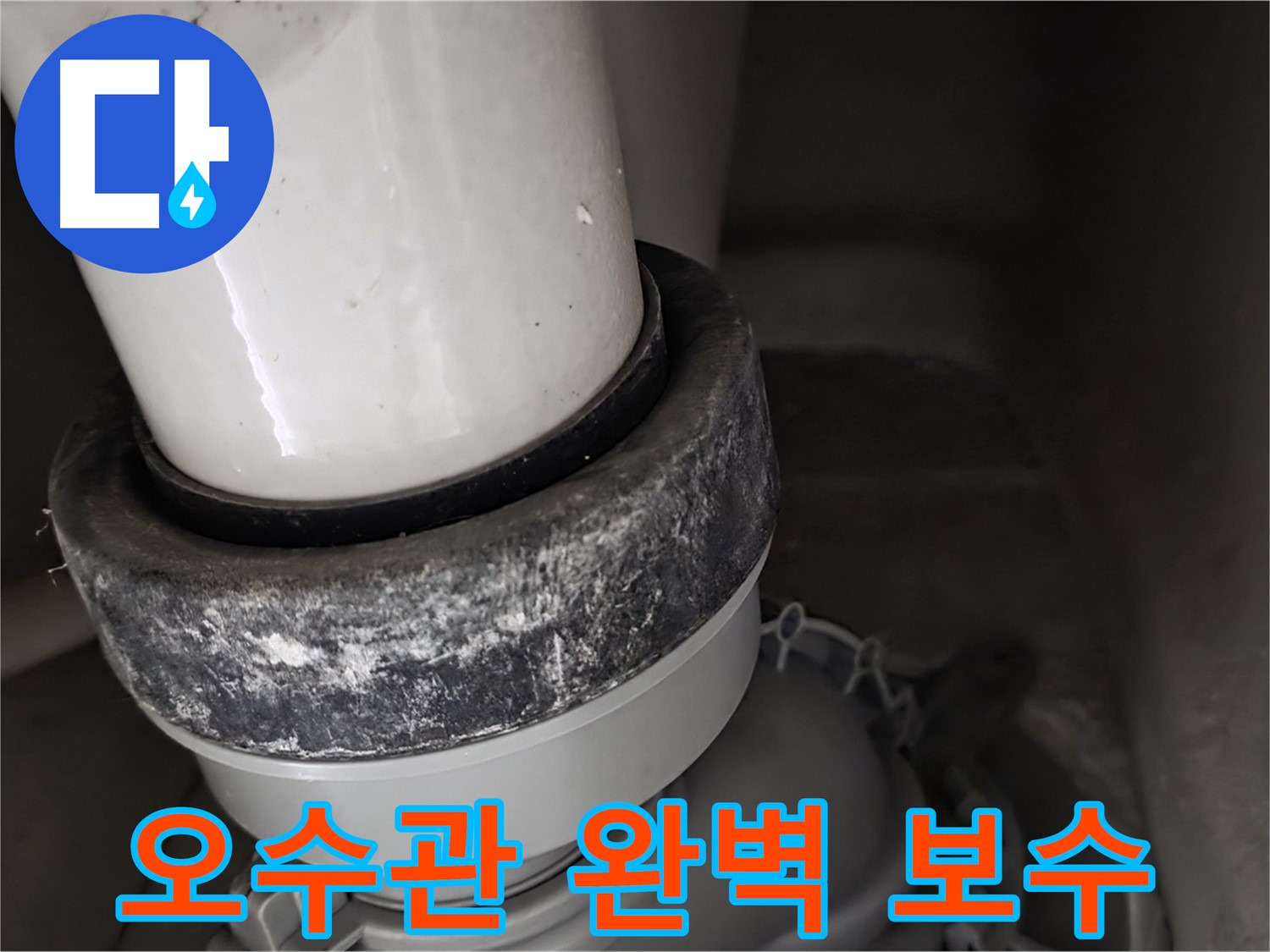 분당구 운중동 산운마을 6단지 변기 누수 - 오수관 완벽하게 보수 완료