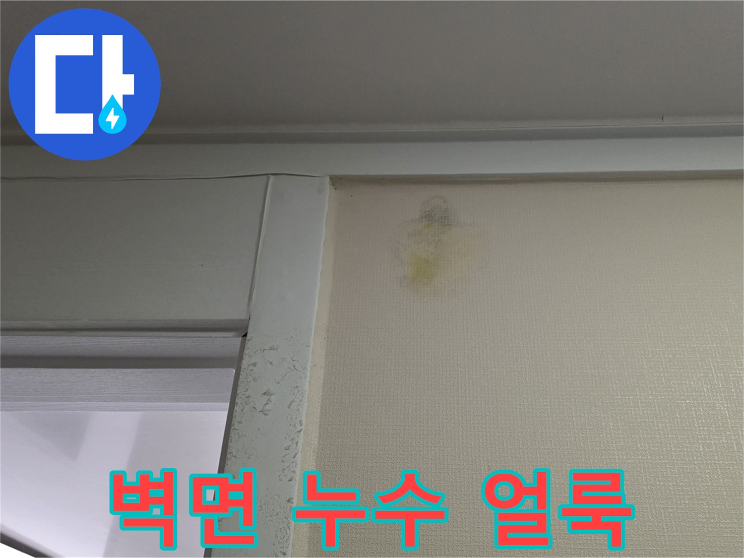 성남 분당 운중동 산운마을 6단지 아파트 벽면 누수 얼룩 - 누수 문제 완벽 해결