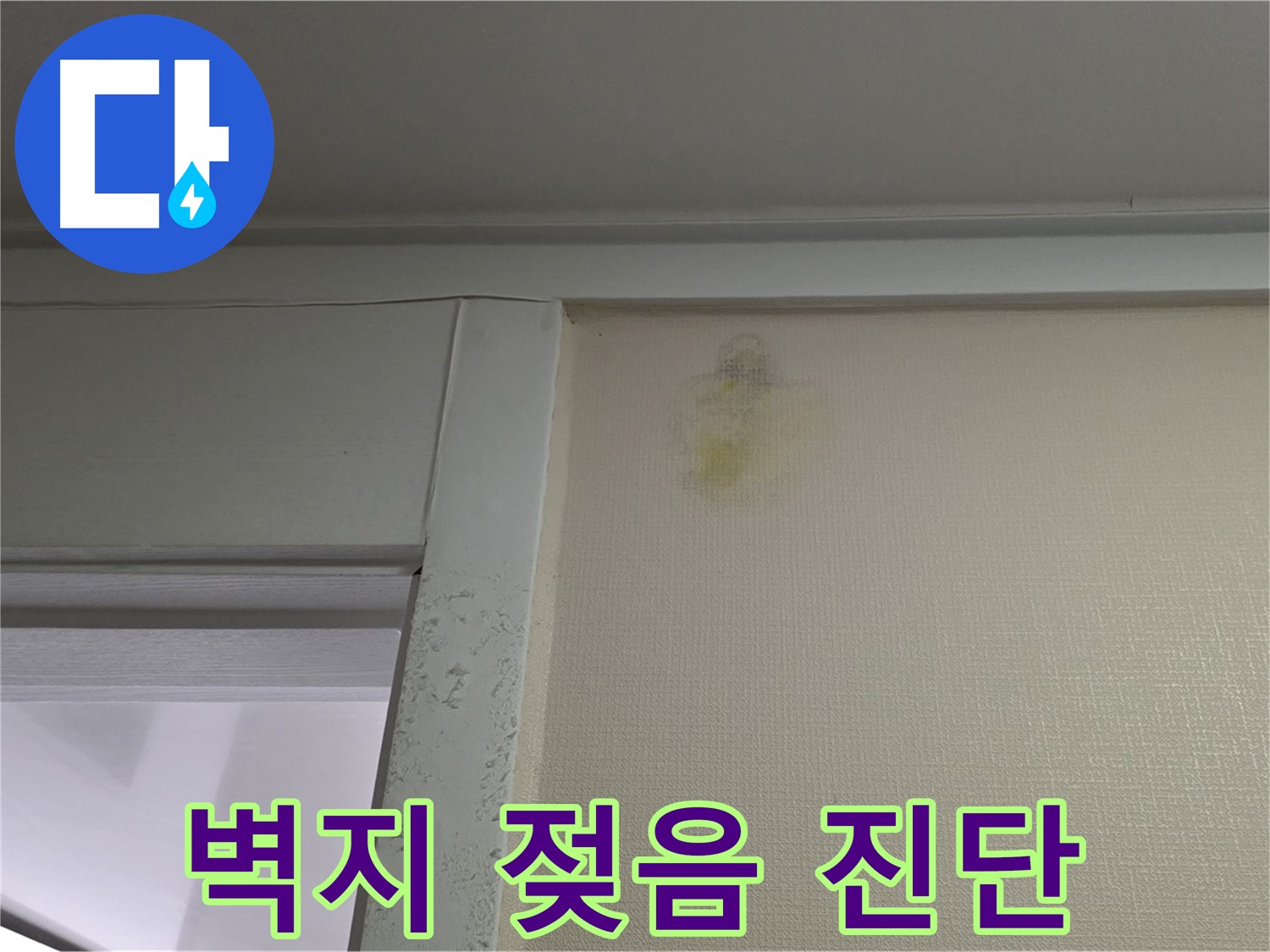 성남시 분당구 운중동 산운마을 아파트 - 벽지 젖음 초기 누수 의심