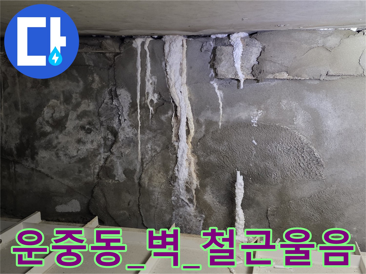 운중동 콘크리트 벽 - 석회수 눈물, 철근 몰래 울고 있을지도