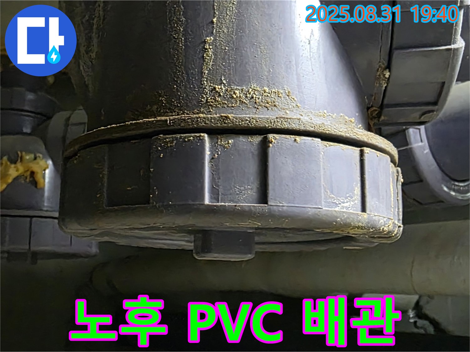 분당 산운로 주택 누수 - 노후된 PVC 배관에서 누수 발생