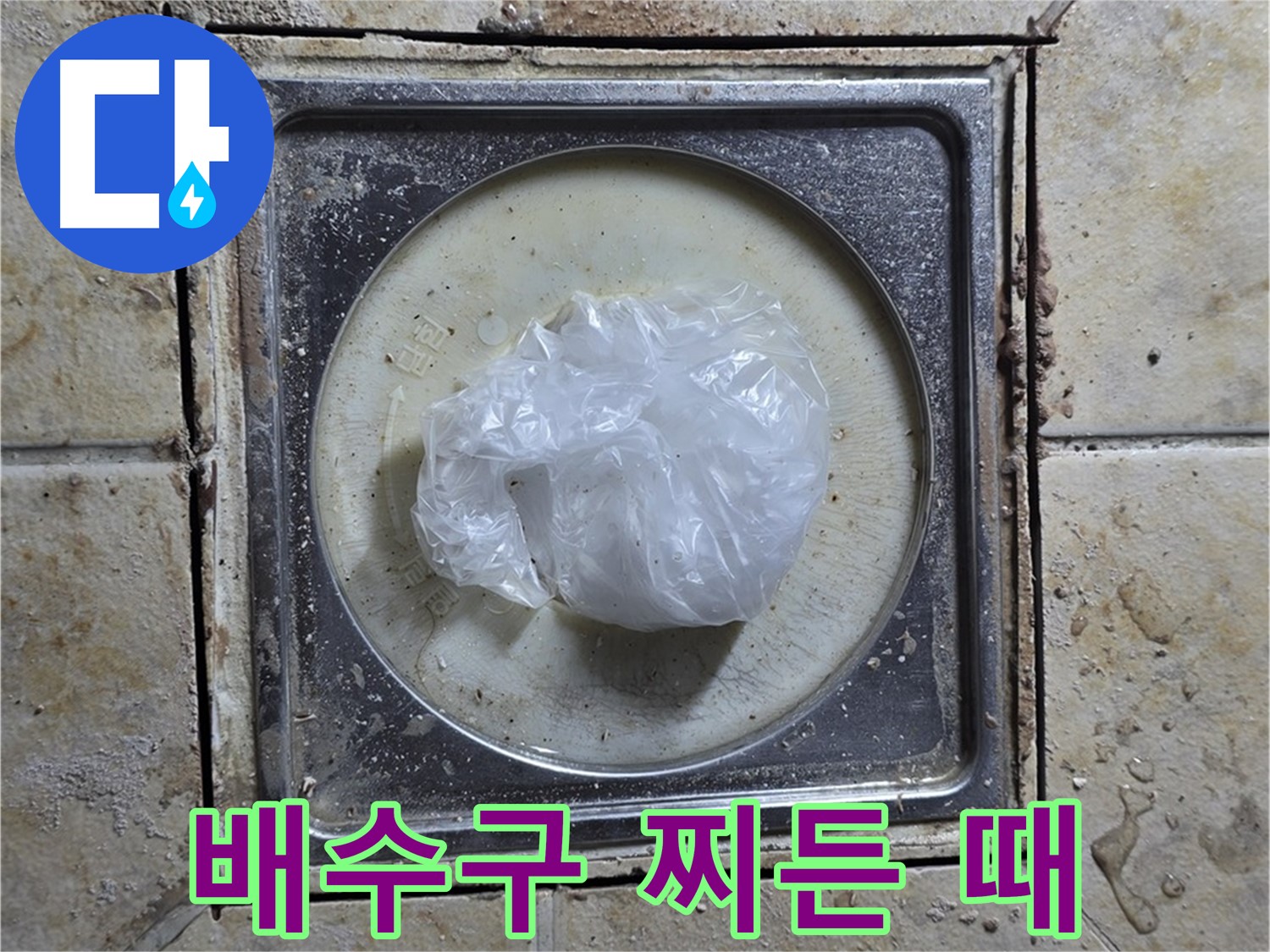 욕실 배수구 찌든 때 - 누수 가능성 진단