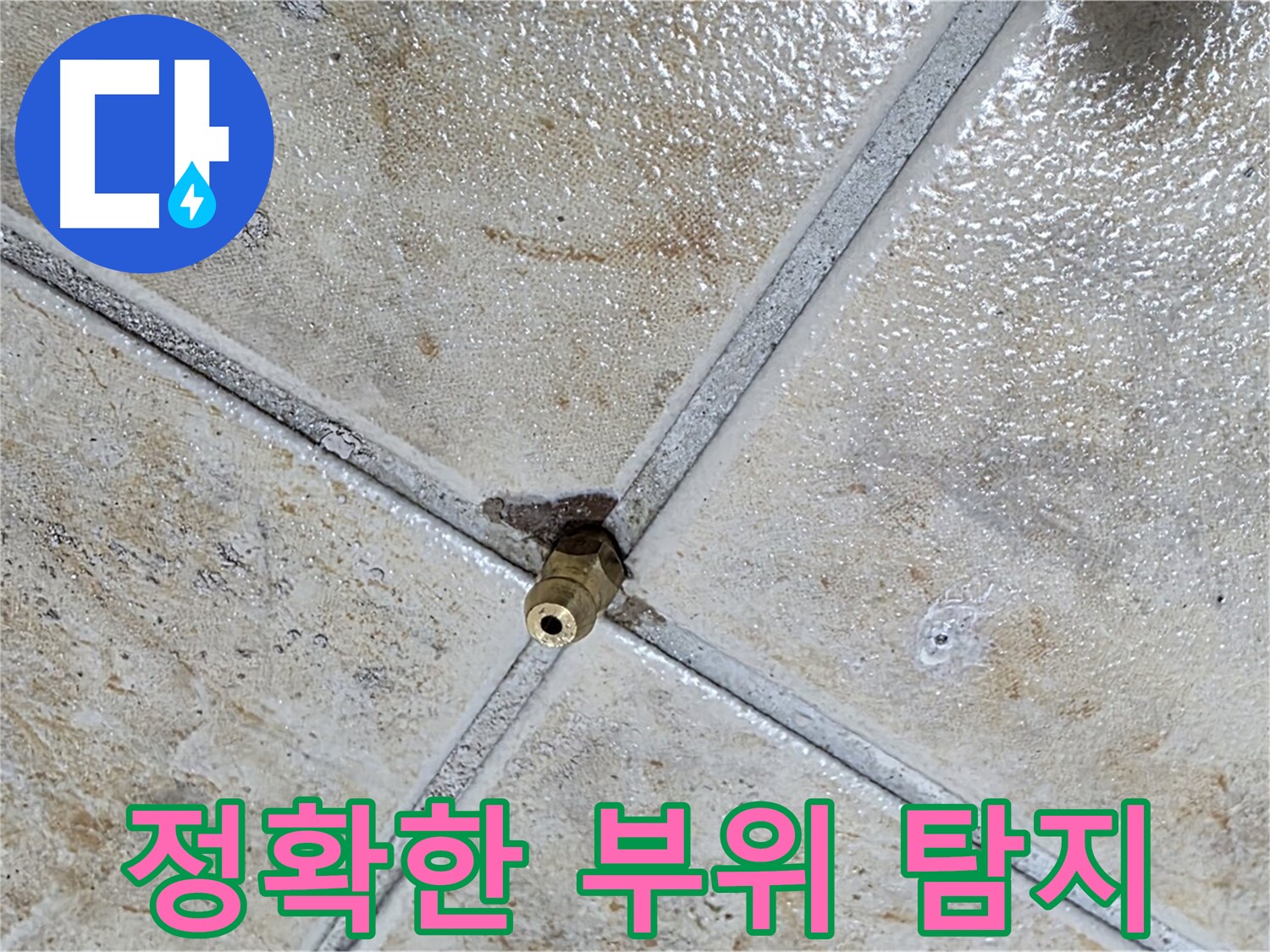 타일 틈새 누수 - 정확한 부위 탐지