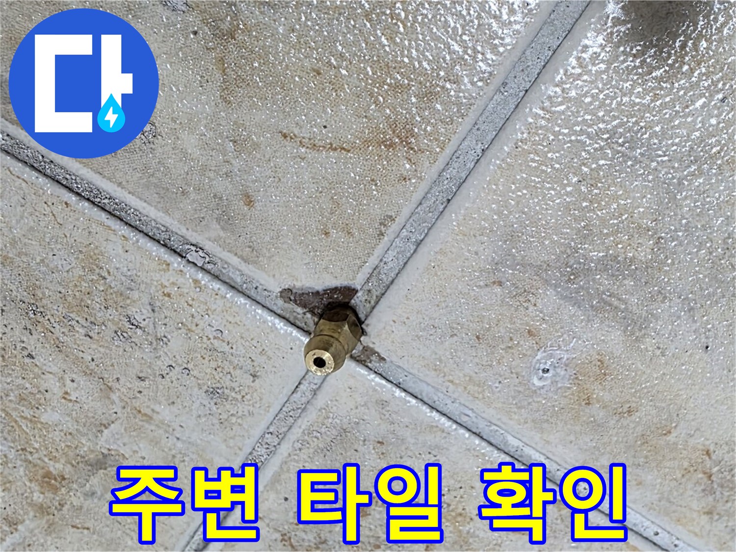 타일 틈새 누수 - 주변 타일도 확인