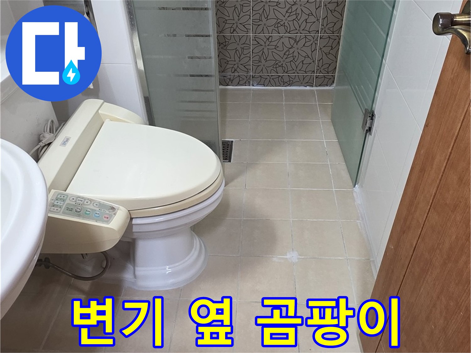 양주 백석 서광아파트 - 변기 옆 타일 곰팡이 누수 초기 의심