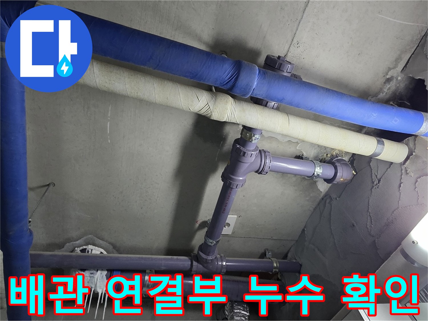 분당 운중동 산운로 아파트 배관 연결부 누수 확인 - 꼼꼼한 점검으로 누수 위치와 원인을 정확히 파악합니다.