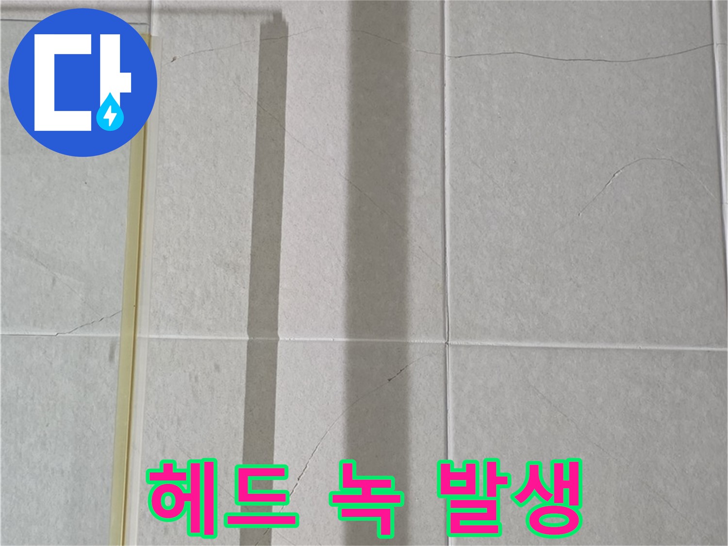 성남시 분당 샤워부스 - 벽면 타일 틈새 누수, 샤워기 헤드 연결 부위 녹 발생