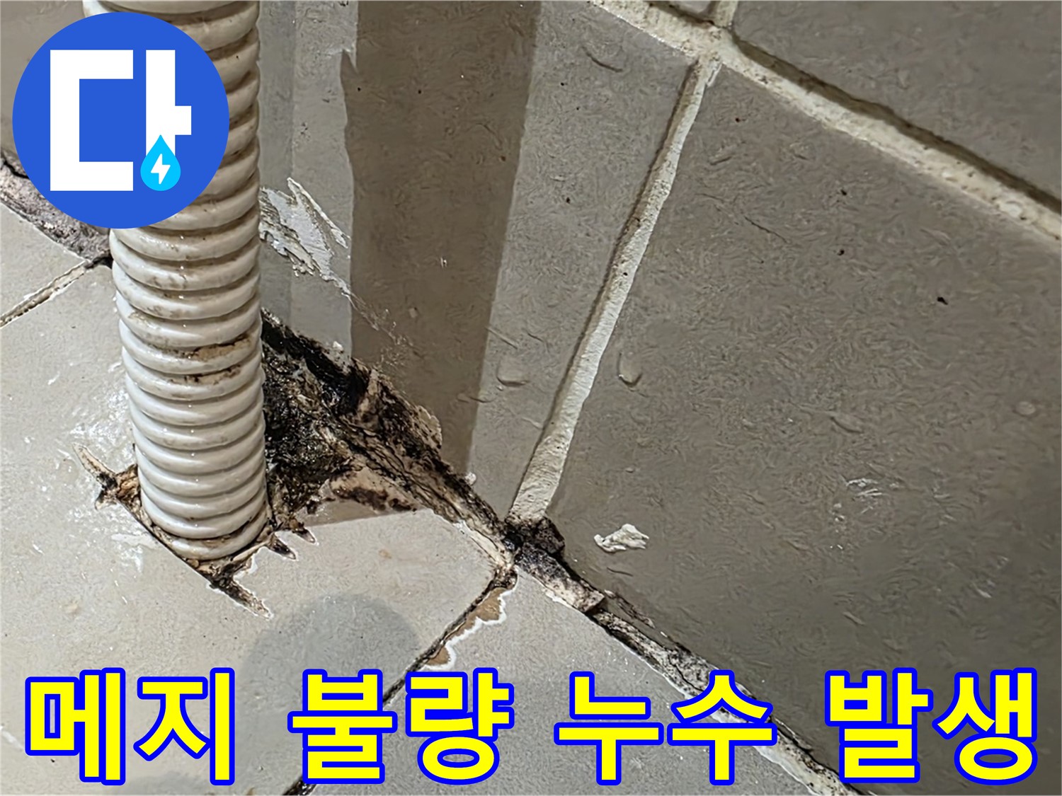 용산구 상가 화장실 누수 - 메지 불량 및 방수층 손상 확인을 위한 주사기 테스트