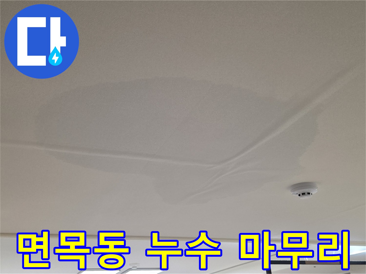 면목동 아파트 천장 누수 - 넓은 물 얼룩 - 완벽한 마무리 약속