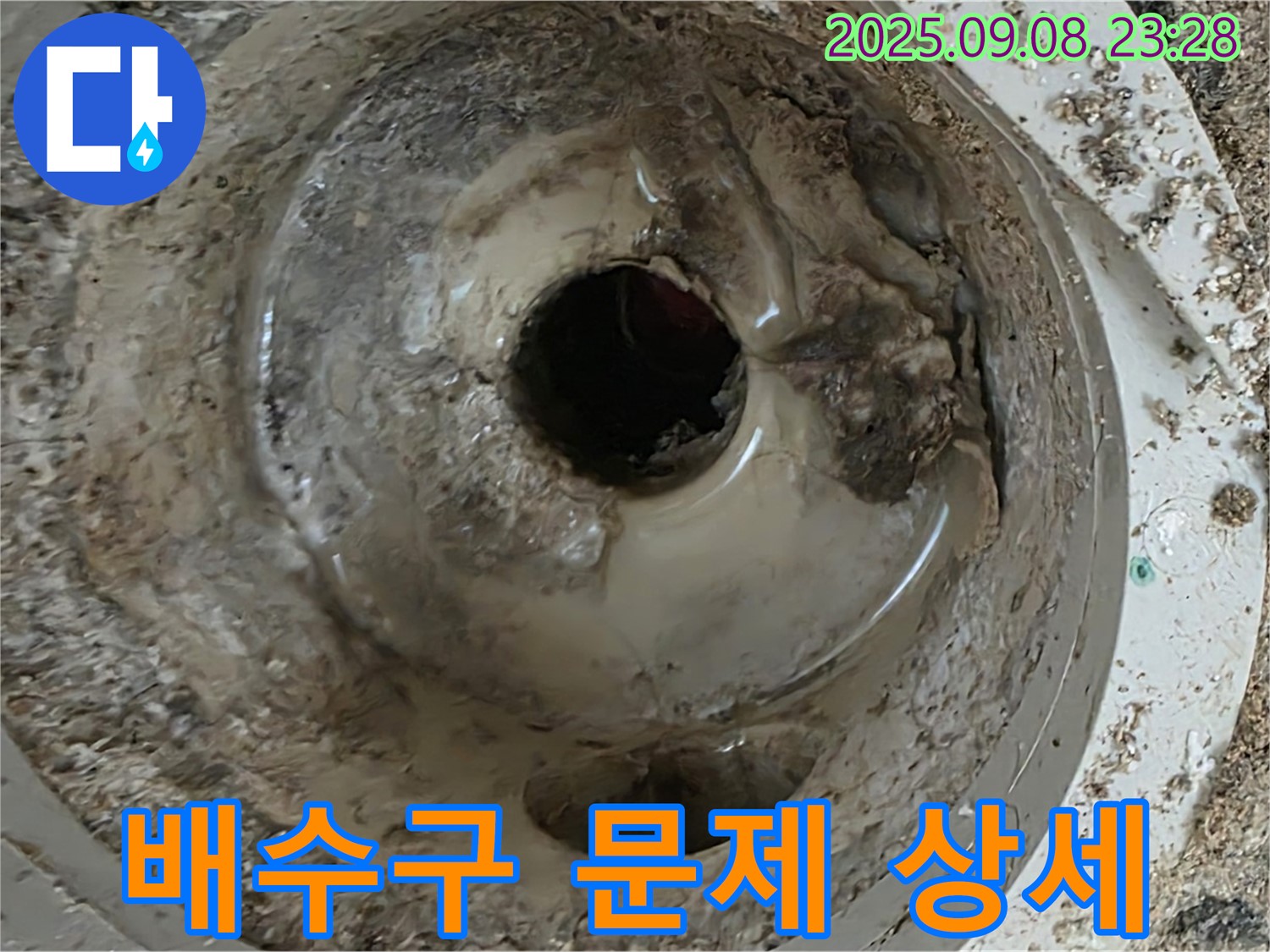일동 베스트빌 누수 - 배수구 문제점 상세 확인