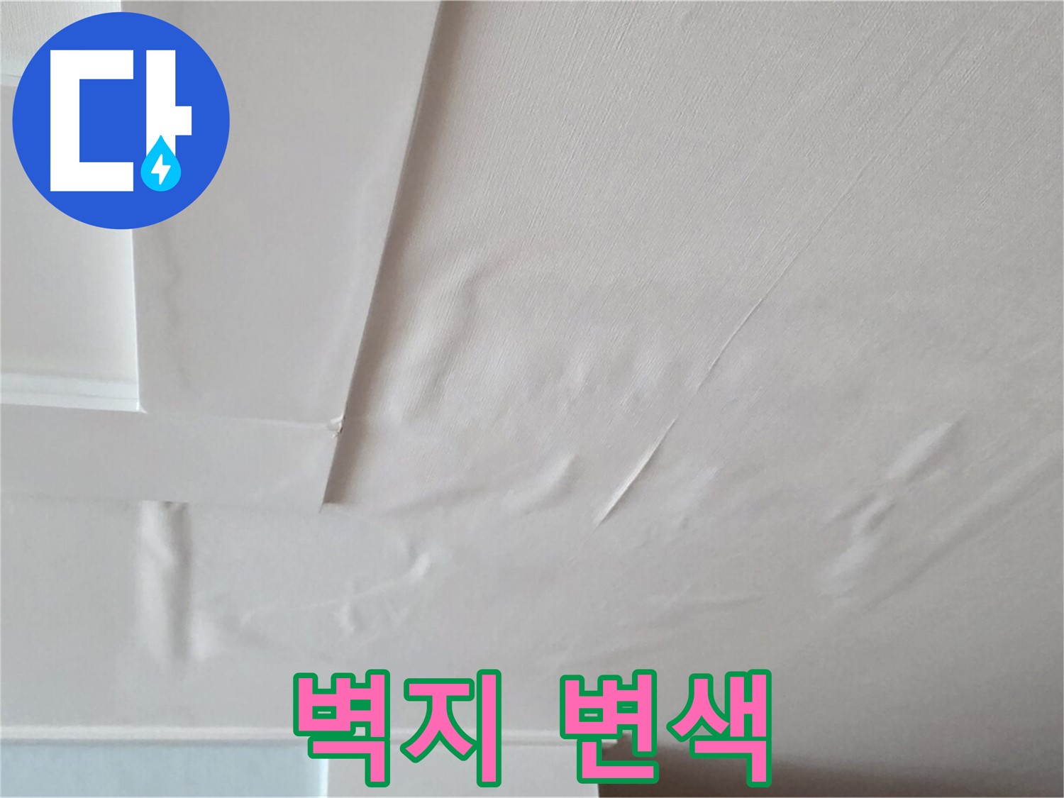 일동기산베스트빌 아파트 천장 누수 - 벽지 변색과 곰팡이 발생 직전