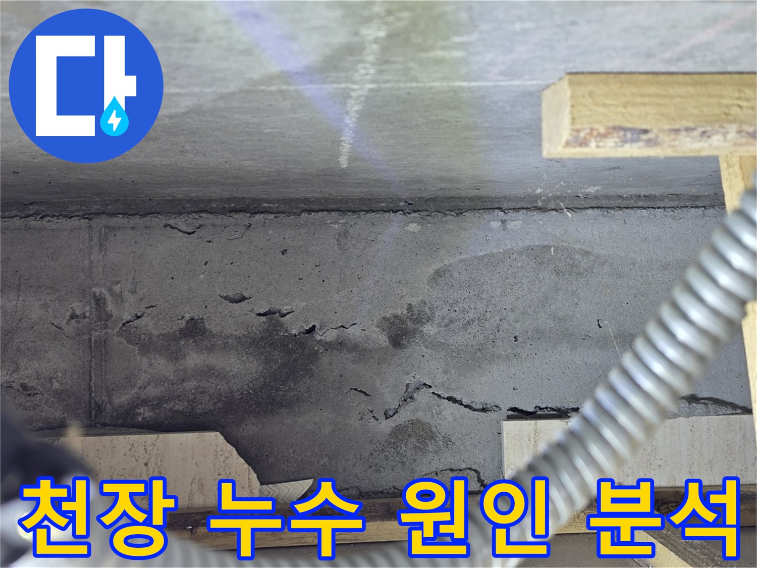 천장 누수 원인 정밀 분석 - 첨단 장비 활용 모습