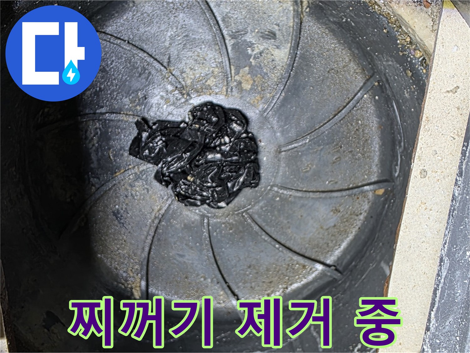 세탁기 배수구 - 검은 찌꺼기 제거 작전 개시!