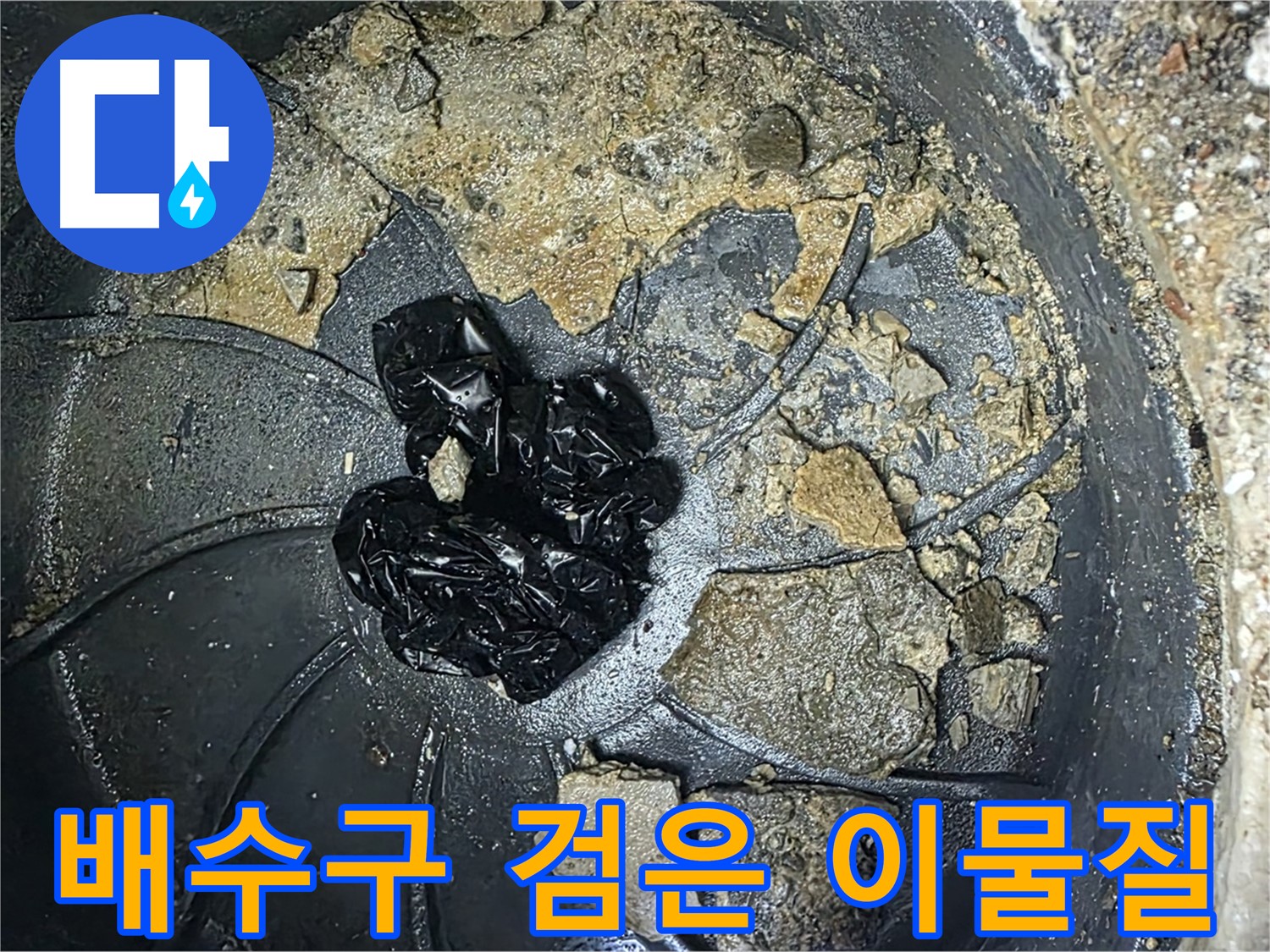 양주 옥정 율정마을 아파트 - 배수구를 막고 있는 검은 이물질의 정체를 밝힙니다!