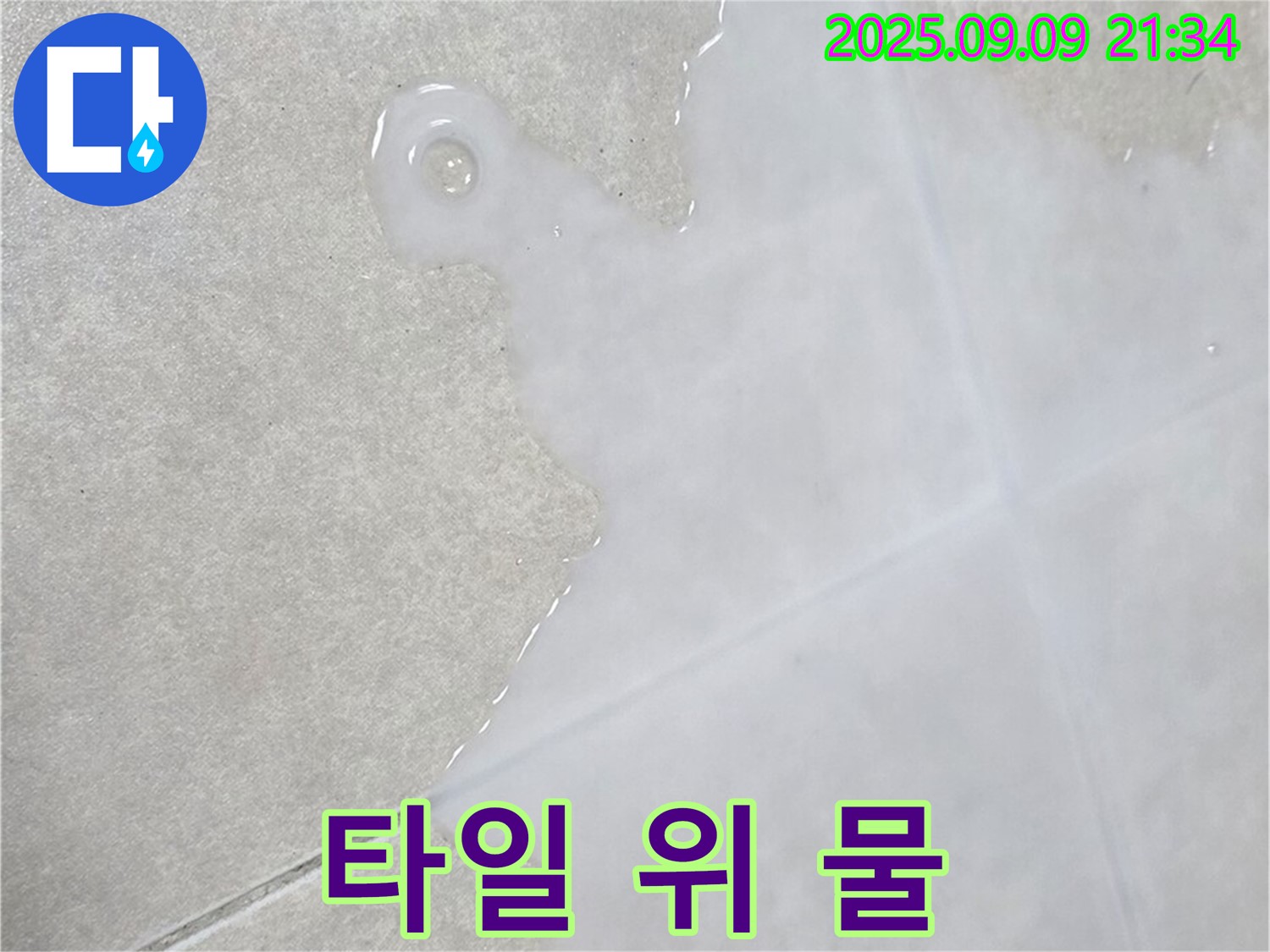 양주 옥정 율정마을 아파트 타일 위 물 - 누수 원인 분석부터 완벽한 시공까지