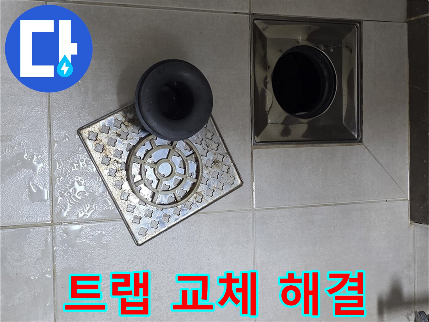 옥정 율정마을 아파트 욕실 배수구 누수 해결 - 트랩 교체로 누수 문제 해결