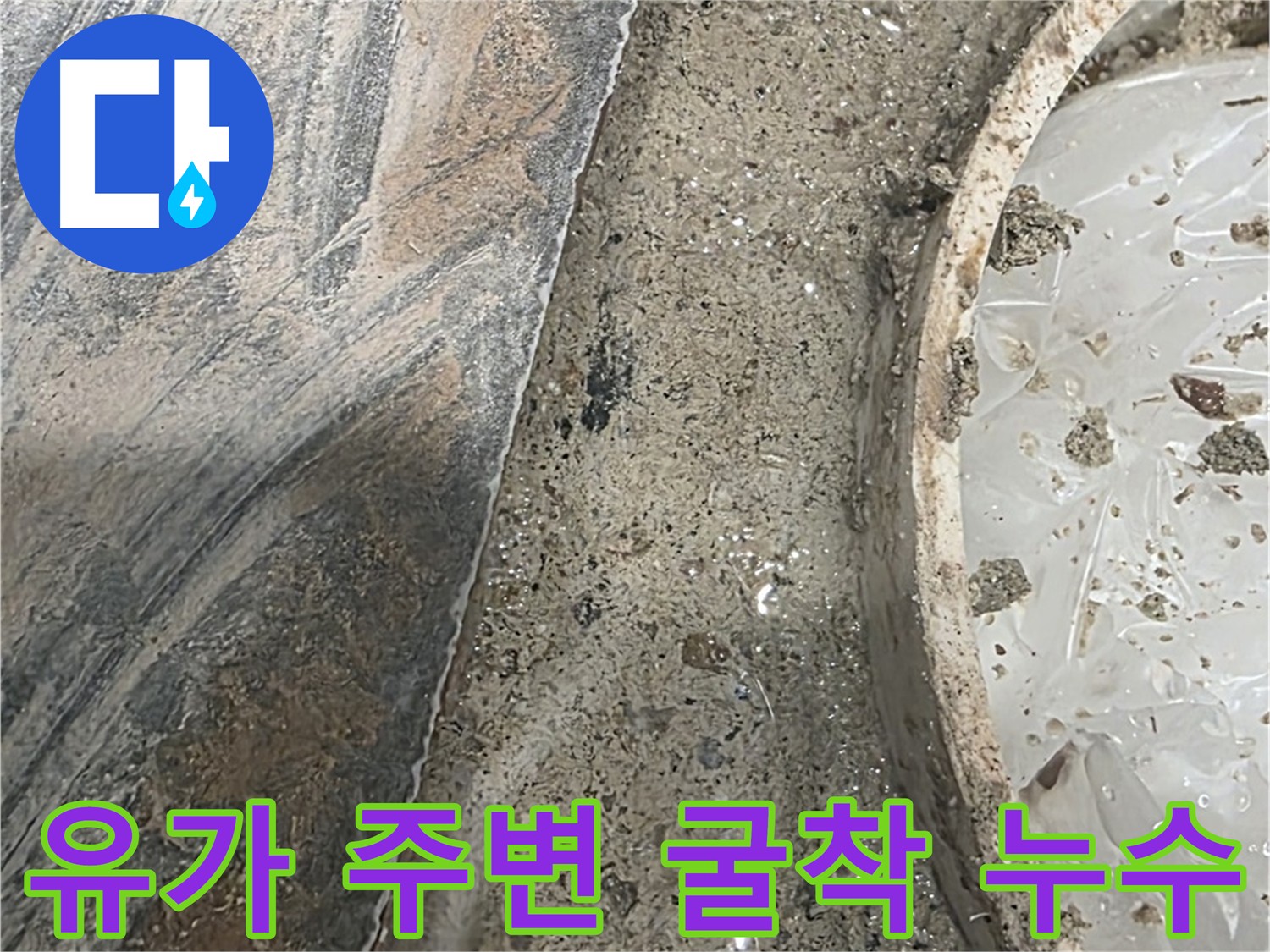 굴착 후 고인 물 - 명백한 누수 징후, 원인 파악 및 해결 시급
