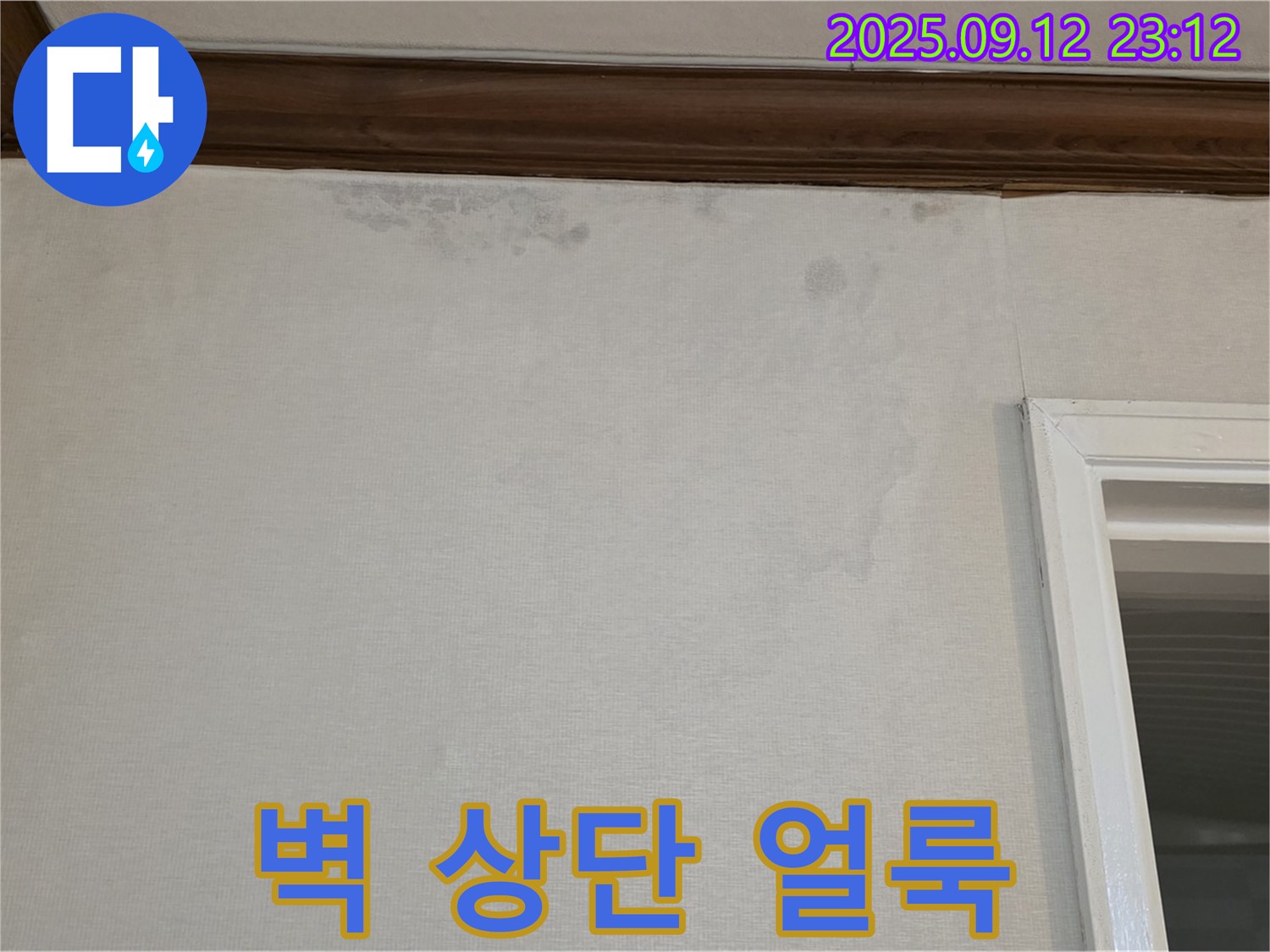 중계동 현대5차 아파트 벽 상단 얼룩 - 노원구 누수탐지 전문 업체의 정밀 진단