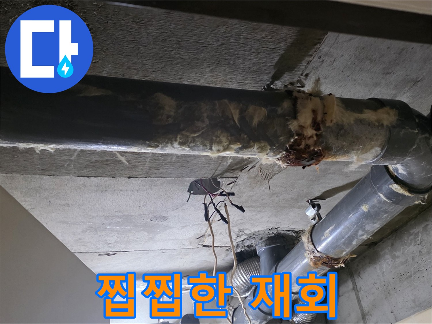 새절역 현대아파트 - 훼손된 보온재와 배관 연결부의 찝찝한 재회, 누수를 의심하세요
