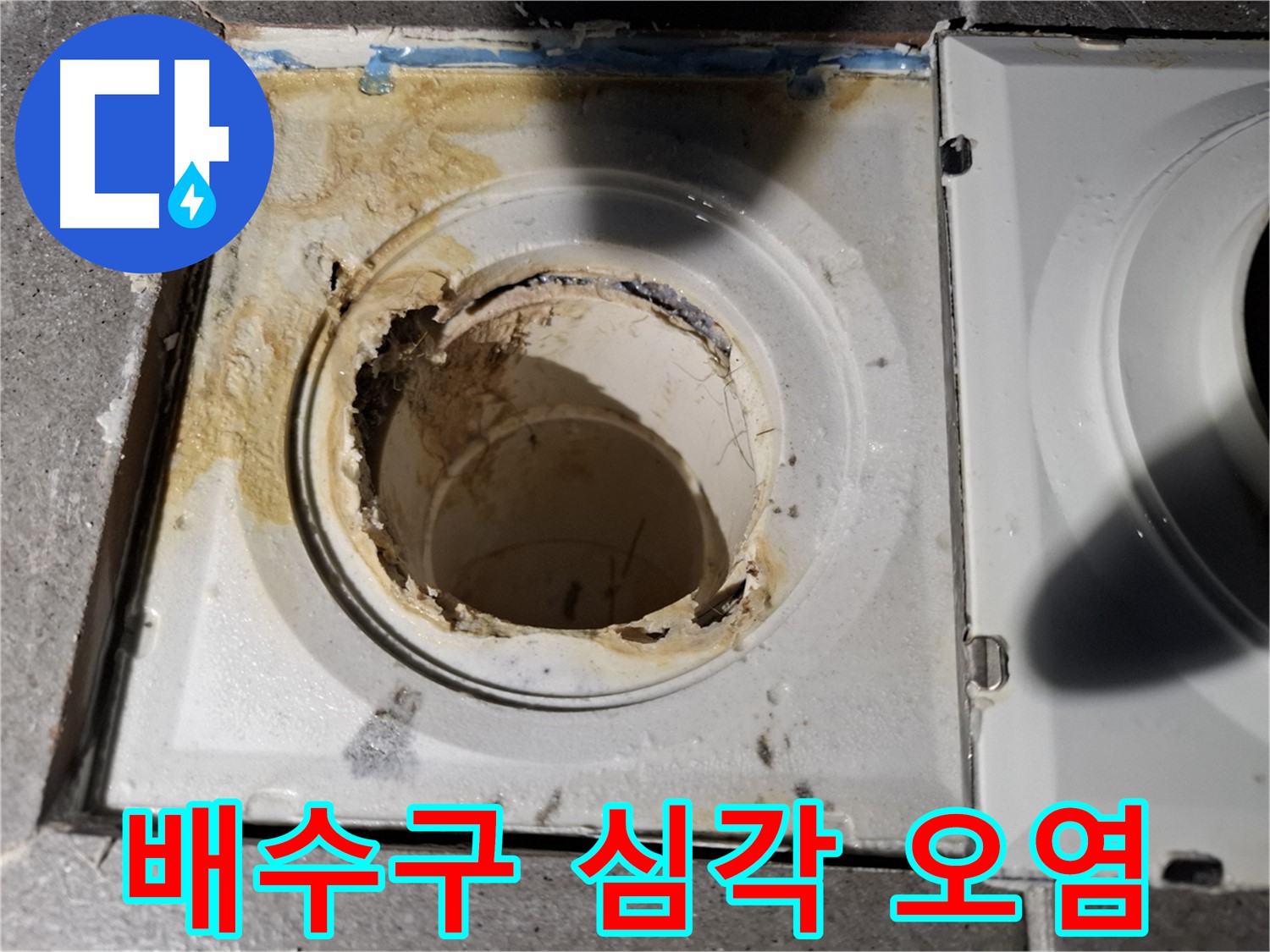 홍은동 홍은빌라 - 배수구 주변 심각 오염 - 긴급 점검