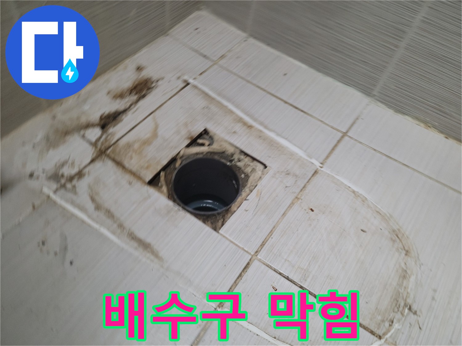 배수구 내부 - 막힘 및 오염 상태 꼼꼼히 재확인