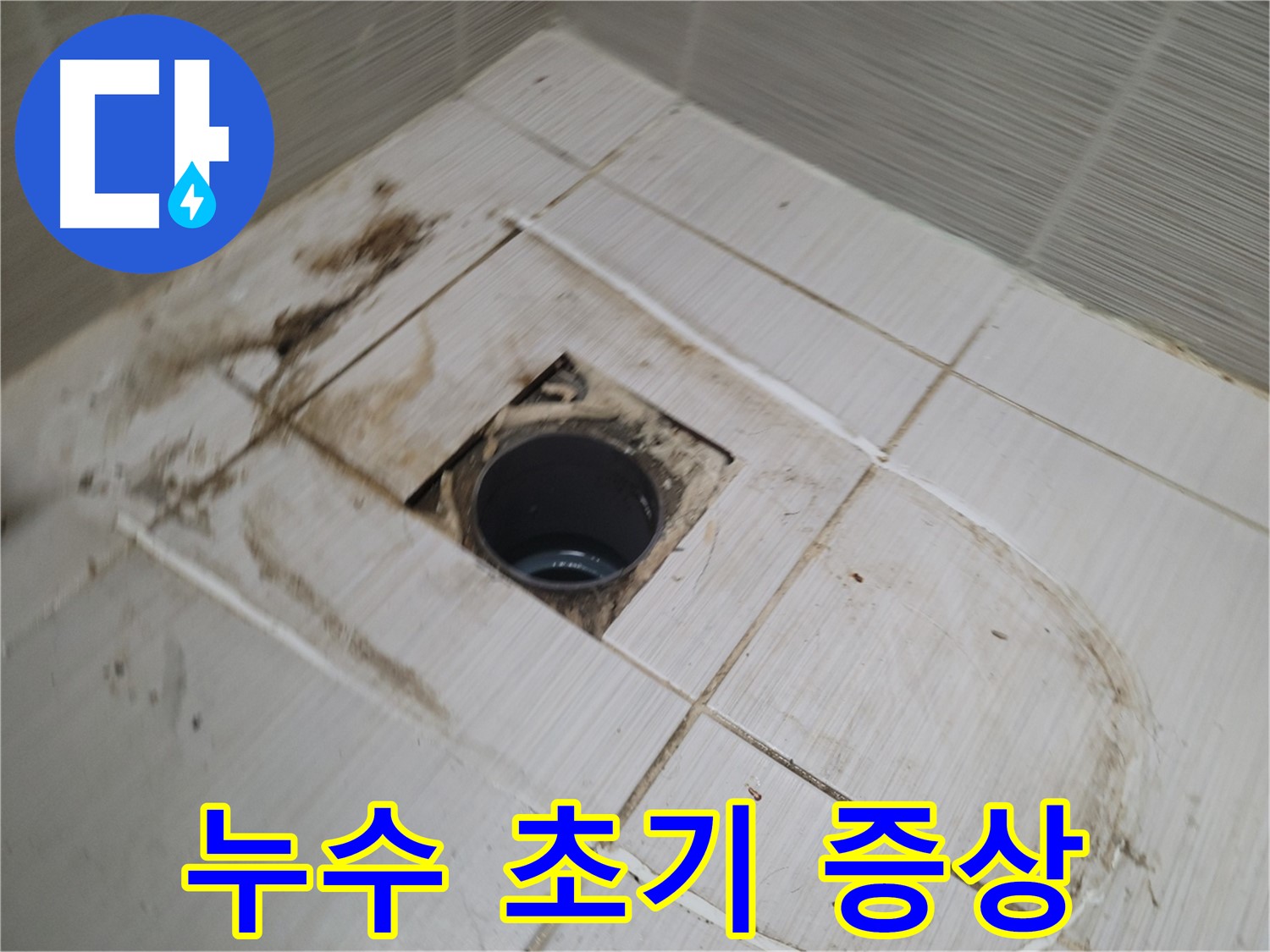 배수구 주변 - 누수 초기 증상 발견