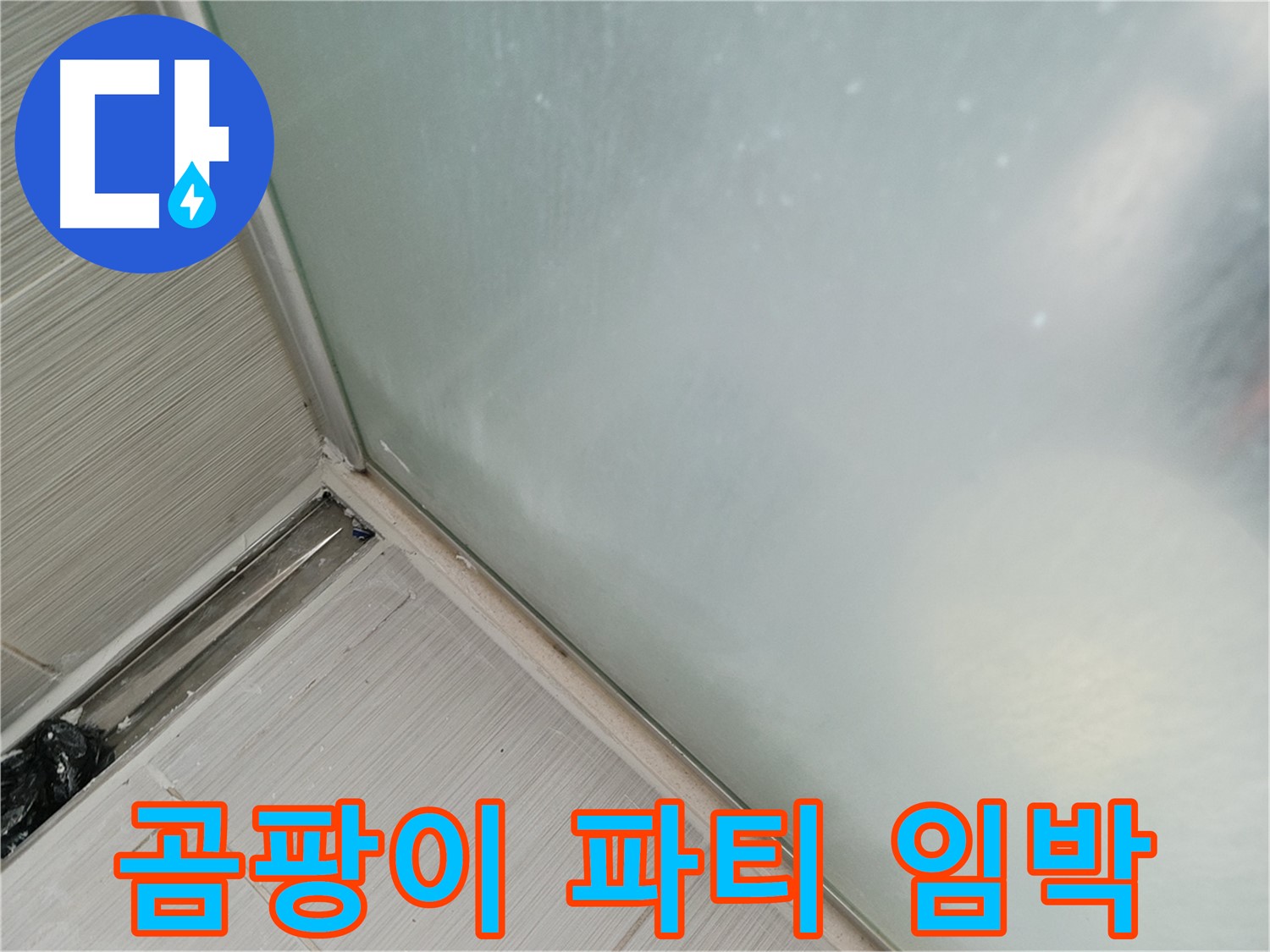 샤워부스 누수 - 곰팡이 파티 - 실리콘 들뜸