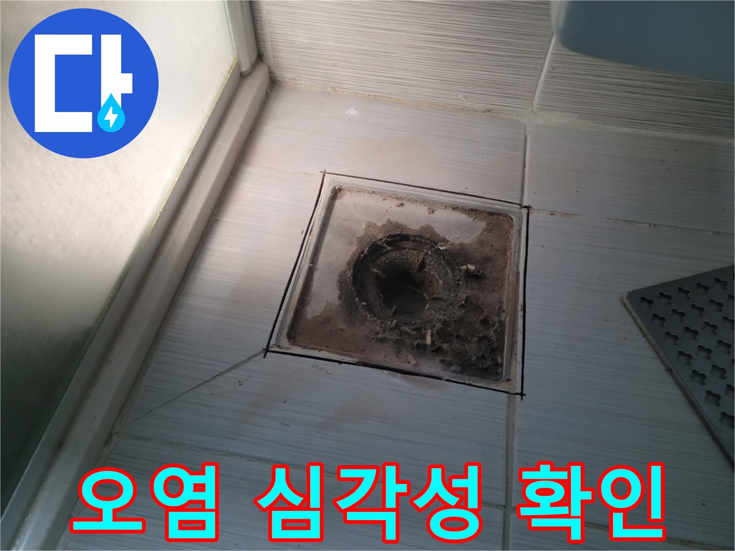 신창비바패밀리 욕실 배수구 - 오염의 심각성 확인!