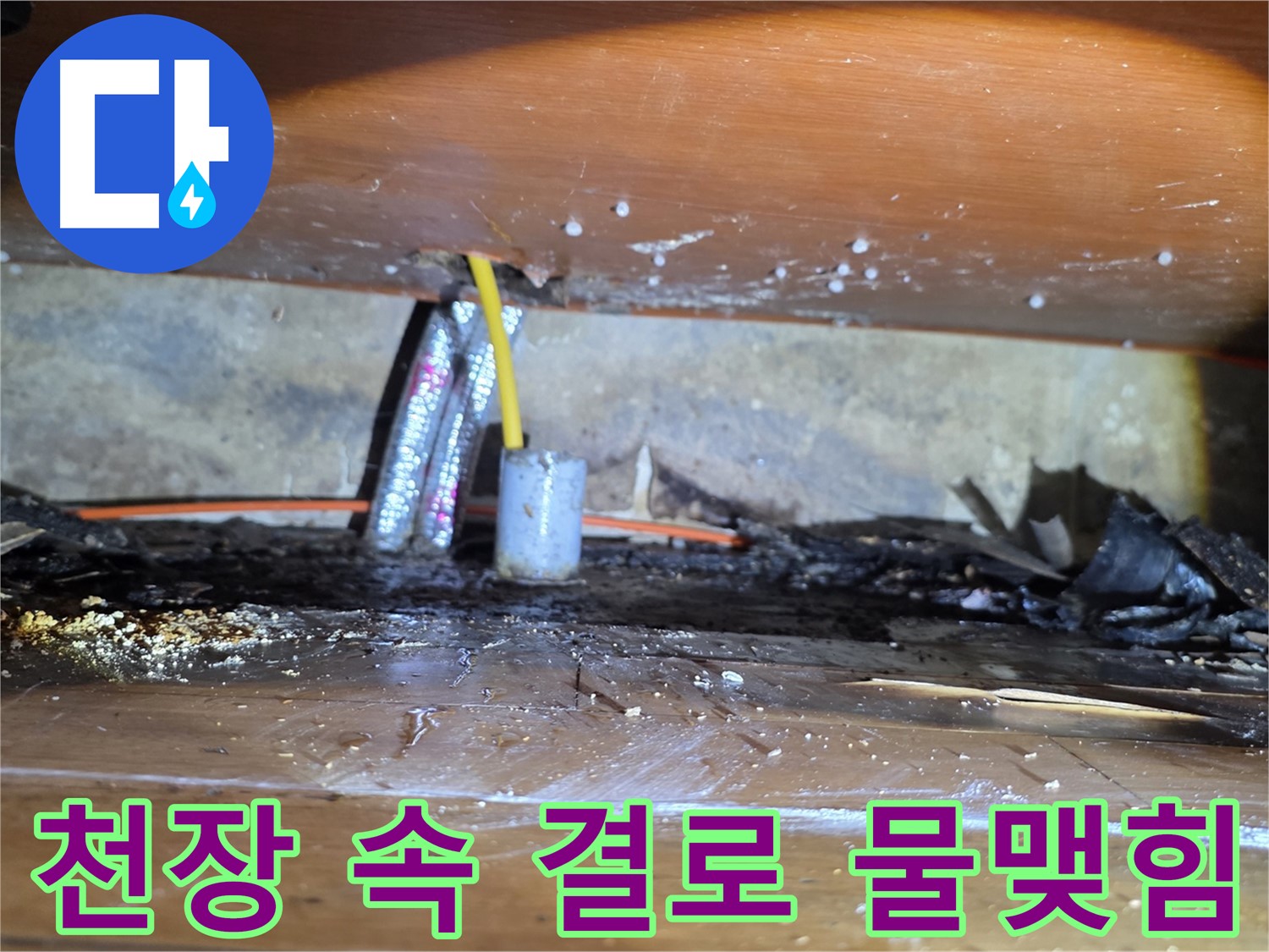 양천구 누수 - 천장 속 결로로 인한 물맺힘 확인