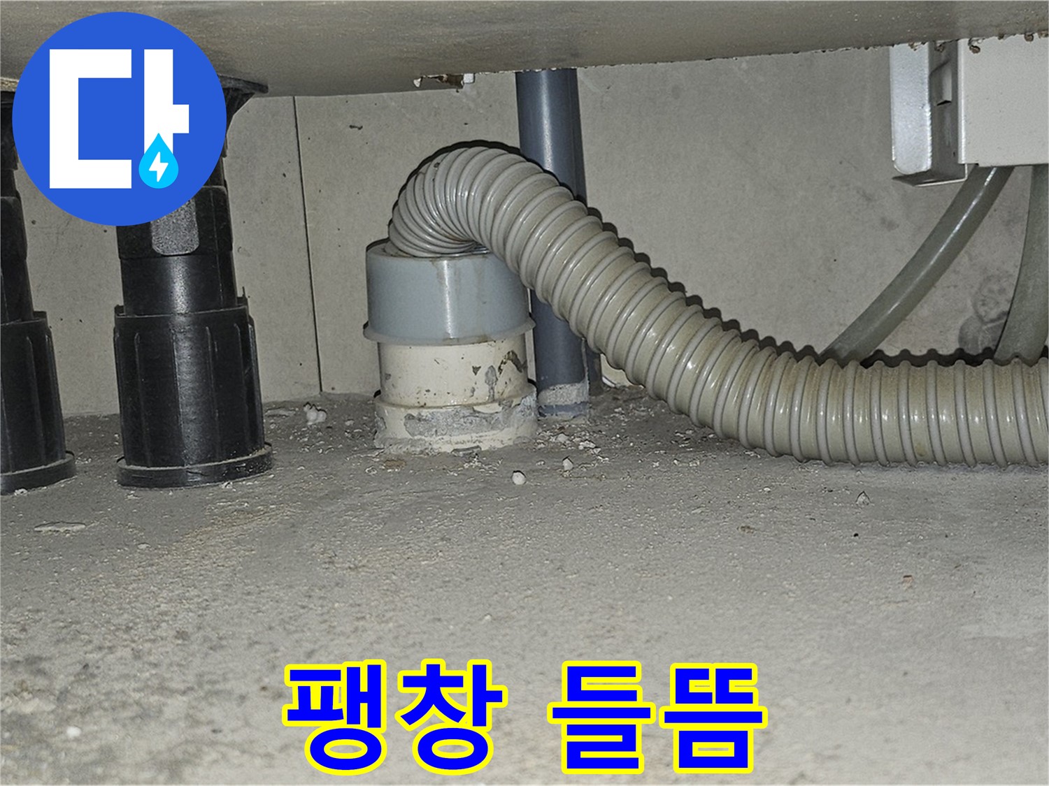 도봉동 누수 - 싱크대 하수구 주변 백시멘트 팽창 들뜸