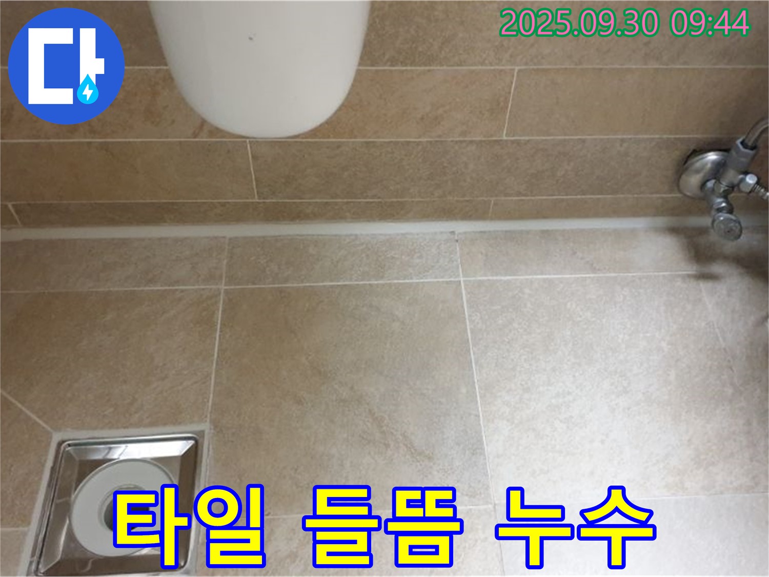 양주시 광적면 석우리 욕실 배수구 주변 타일 들뜸 - 누수 원인 해결 및 재시공