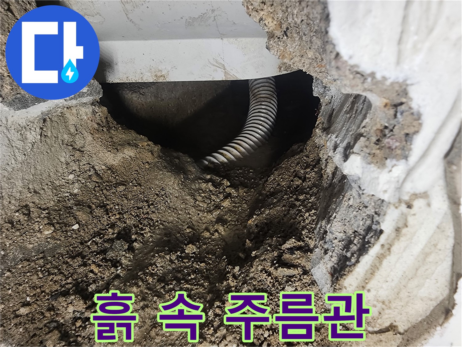 영등포구 당산동 래미안1차 아파트 - 흙 속에서 발견된 주름관의 절규