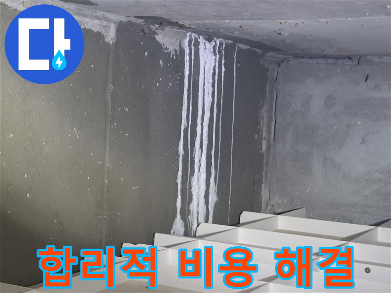 봇들마을2단지 아파트 - 지하 석회 누수, 합리적인 비용으로 해결!