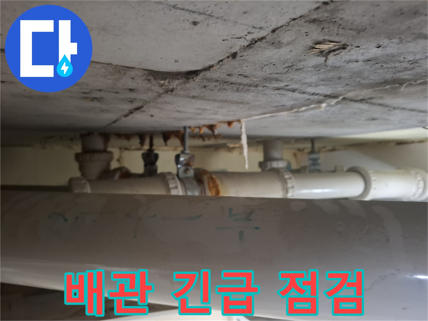 분당 정든마을 아파트 - 점검구 내부 배관 노후화 및 부식 긴급 점검