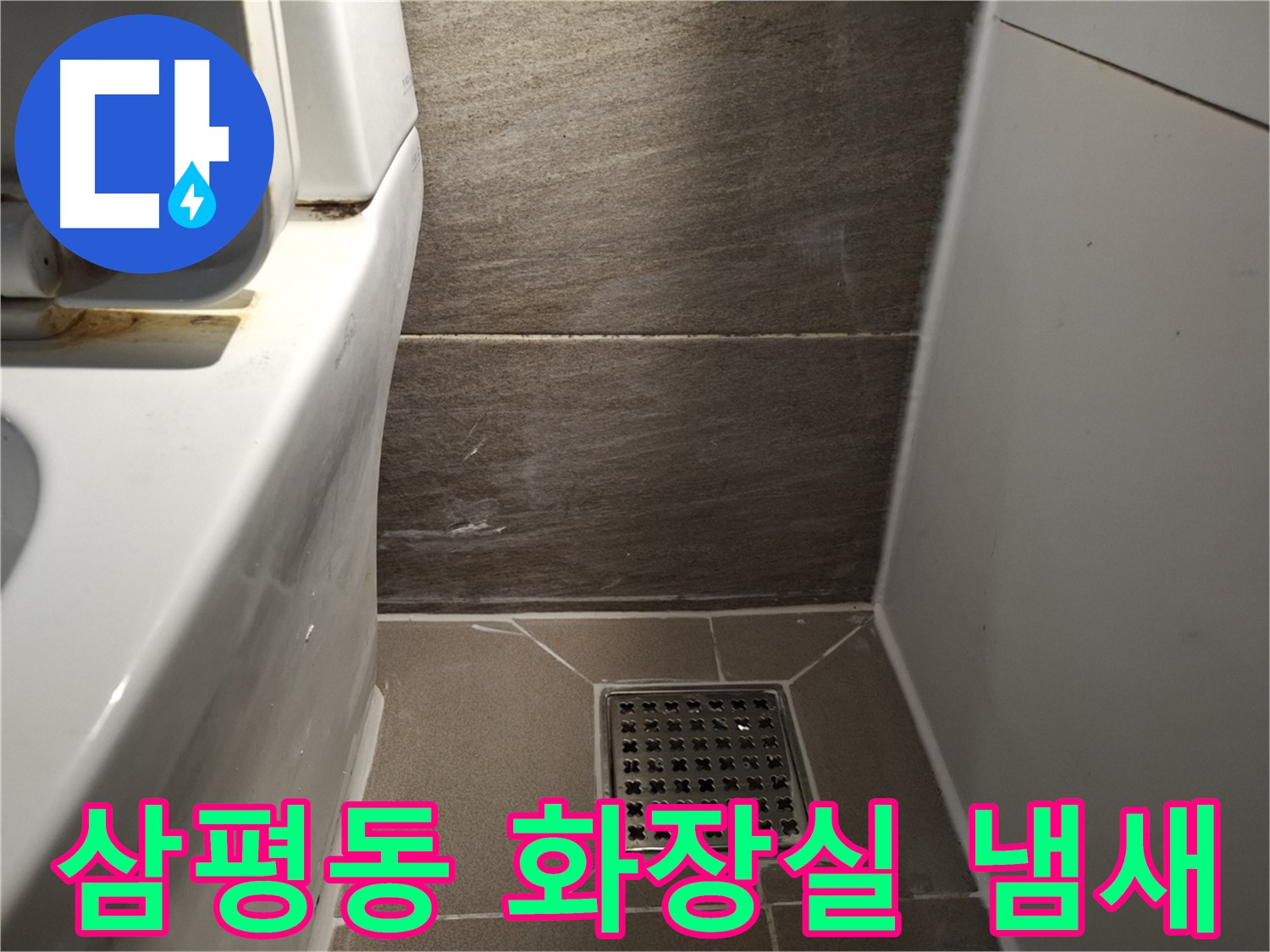 분당 삼평동 화장실 곰팡이 냄새 - 변기 하부 누수 의심