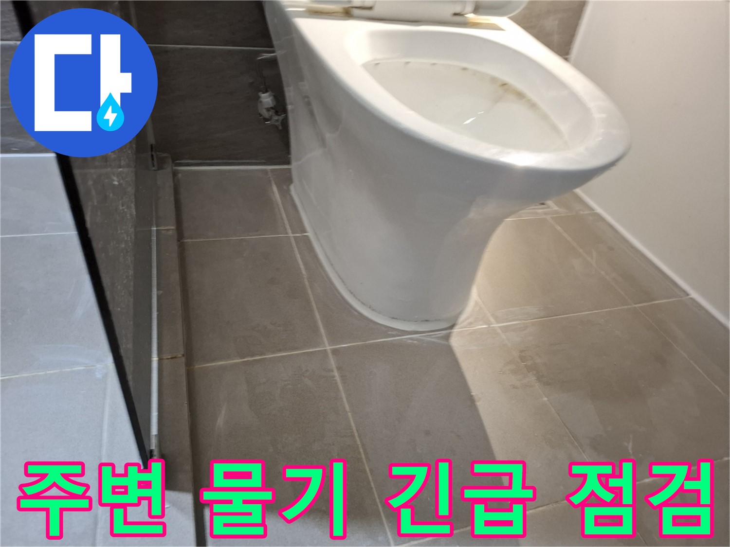성남 삼평동 - 변기 주변 물기 - 누수 가능성 긴급 점검